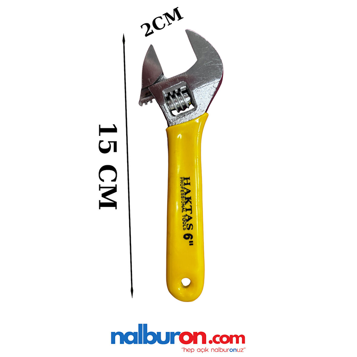 Haktaş Ayarlanabilir Kurbağaçık Mini Sarı Kurbağaçık 6" 150mm İngiliz Anahtarı Sarı