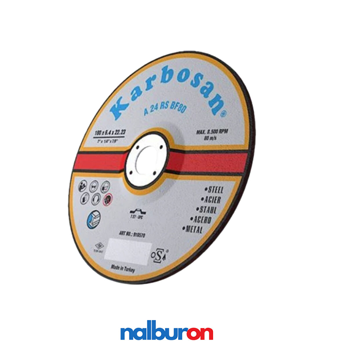 Karbosan Metal Taşlama Disk  115x6,4x22,23