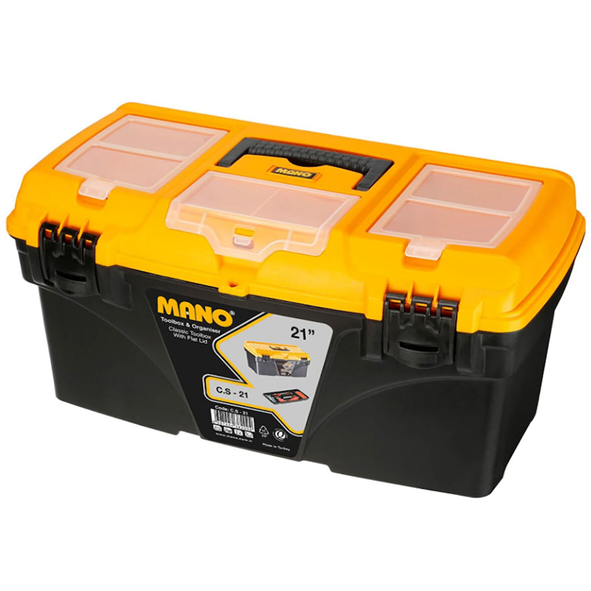 Mano Kilitli  Plastik Takım Çanta Siyah 21"