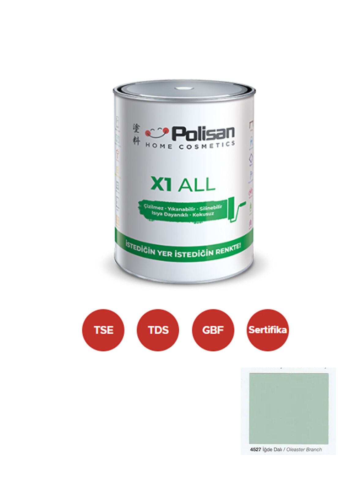 POLİSAN X1 ALL Dönüşüm Boyası 0,75 Lt İğde Nalı / 4527