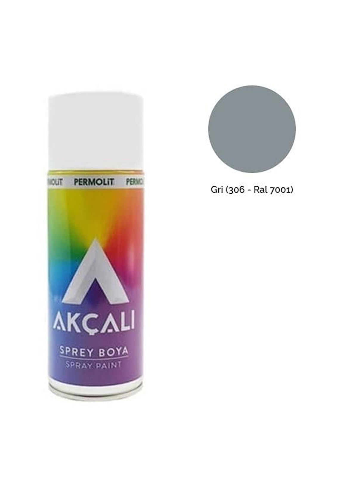 AKÇALI Tampon Sprey Boya 400 ml/ Gri  306-Ral 7001