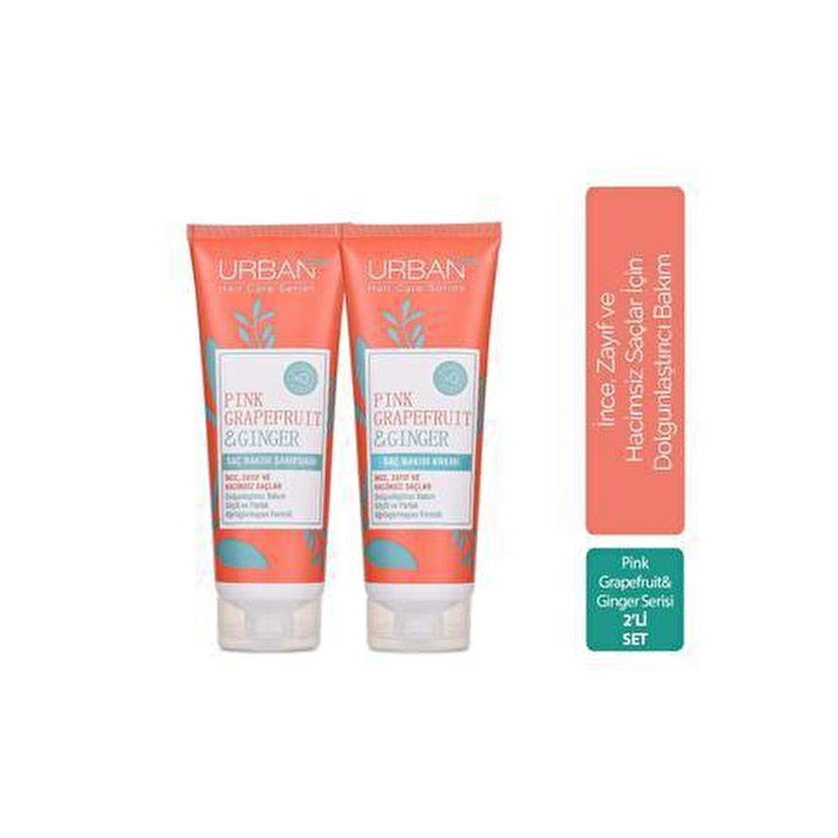 Urban Care Pink Grapefruit & Ginger Saç Bakım Şampuanı ve Saç Bakım Kremi  2'li Set