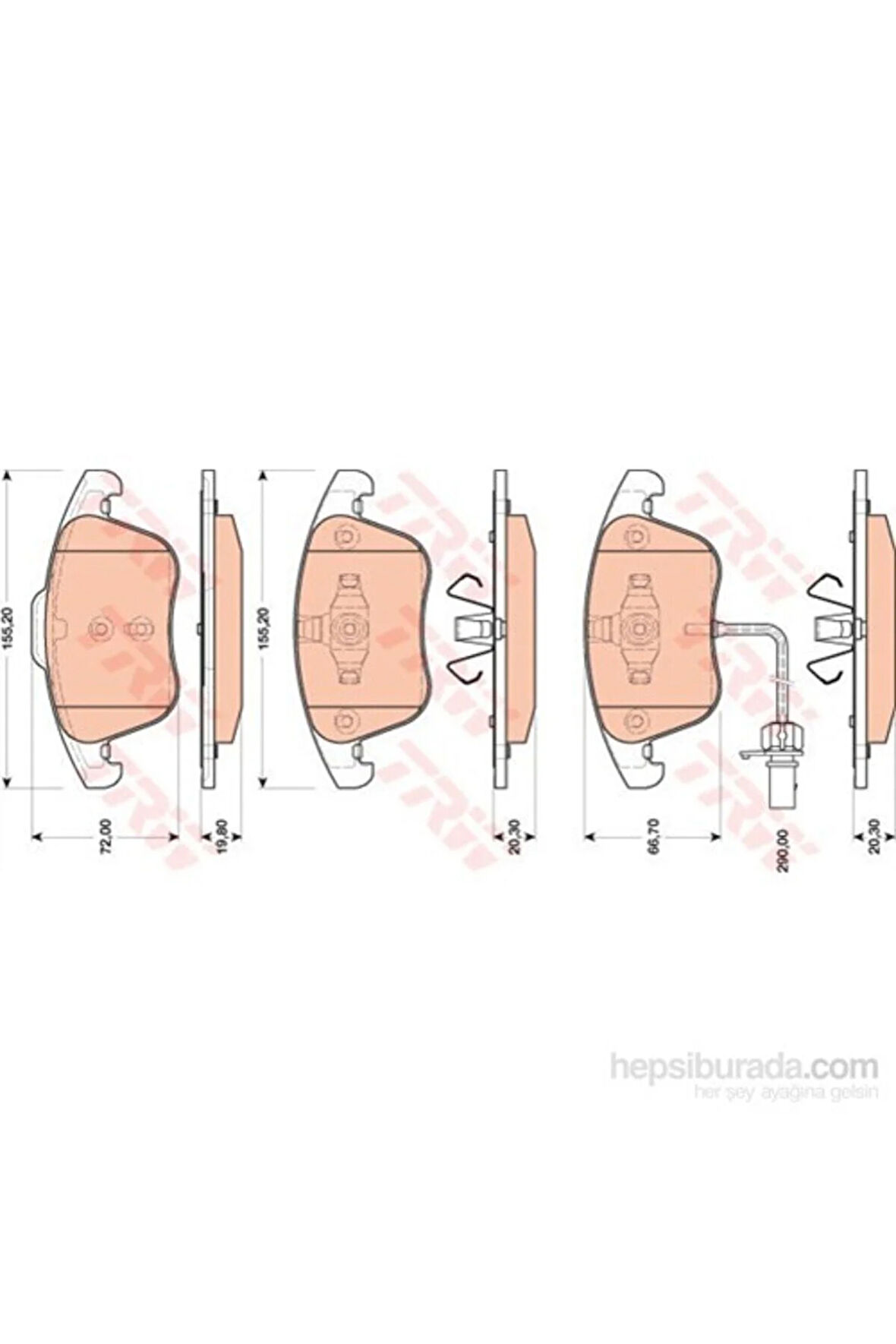- Fren Balatası Ön (Audı A4 Avant (8Ed) 2.0 Tdı ) - Gdb1814