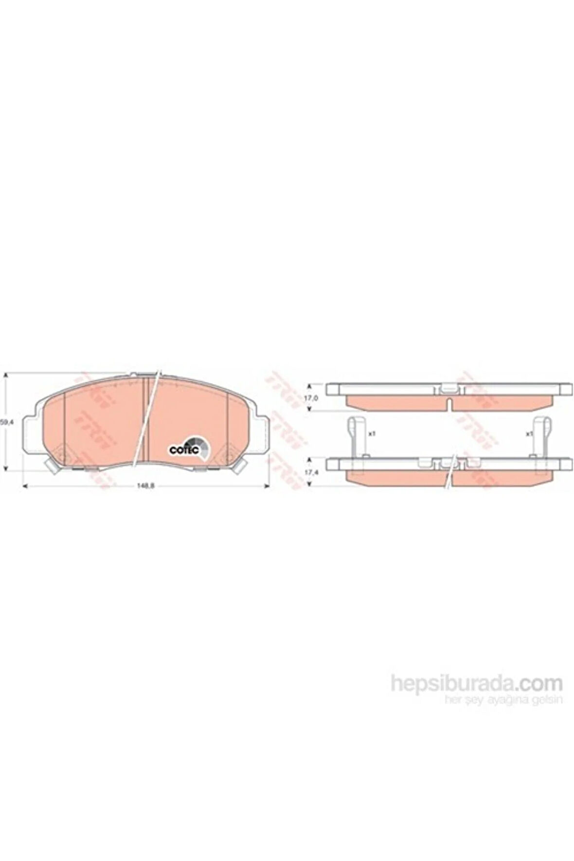 - Fren Balatası Ön (Honda :Fr-V 1.7,2.0 Vtec,2.2Cdtı (2004-) - Gdb3268