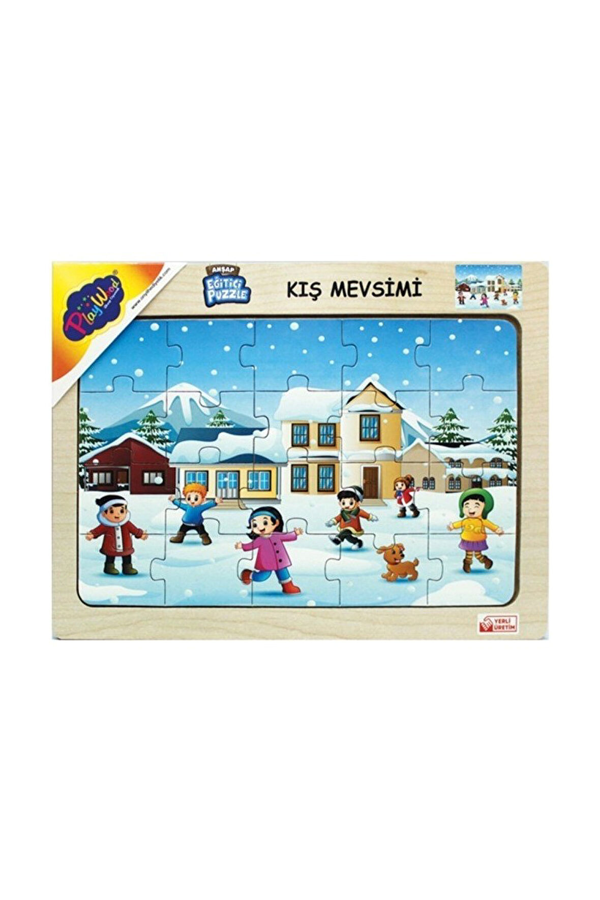 Colezium Ahşap Eğitici Puzzle Kış Mevsimi