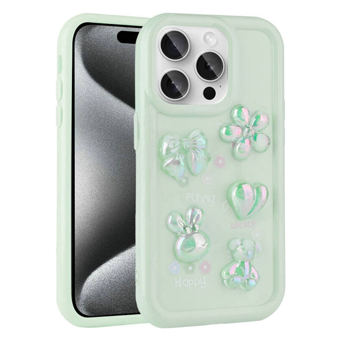 Teleplus Apple iPhone 14 Pro Max Kılıf Toys Kabartma Figürlü Silikon