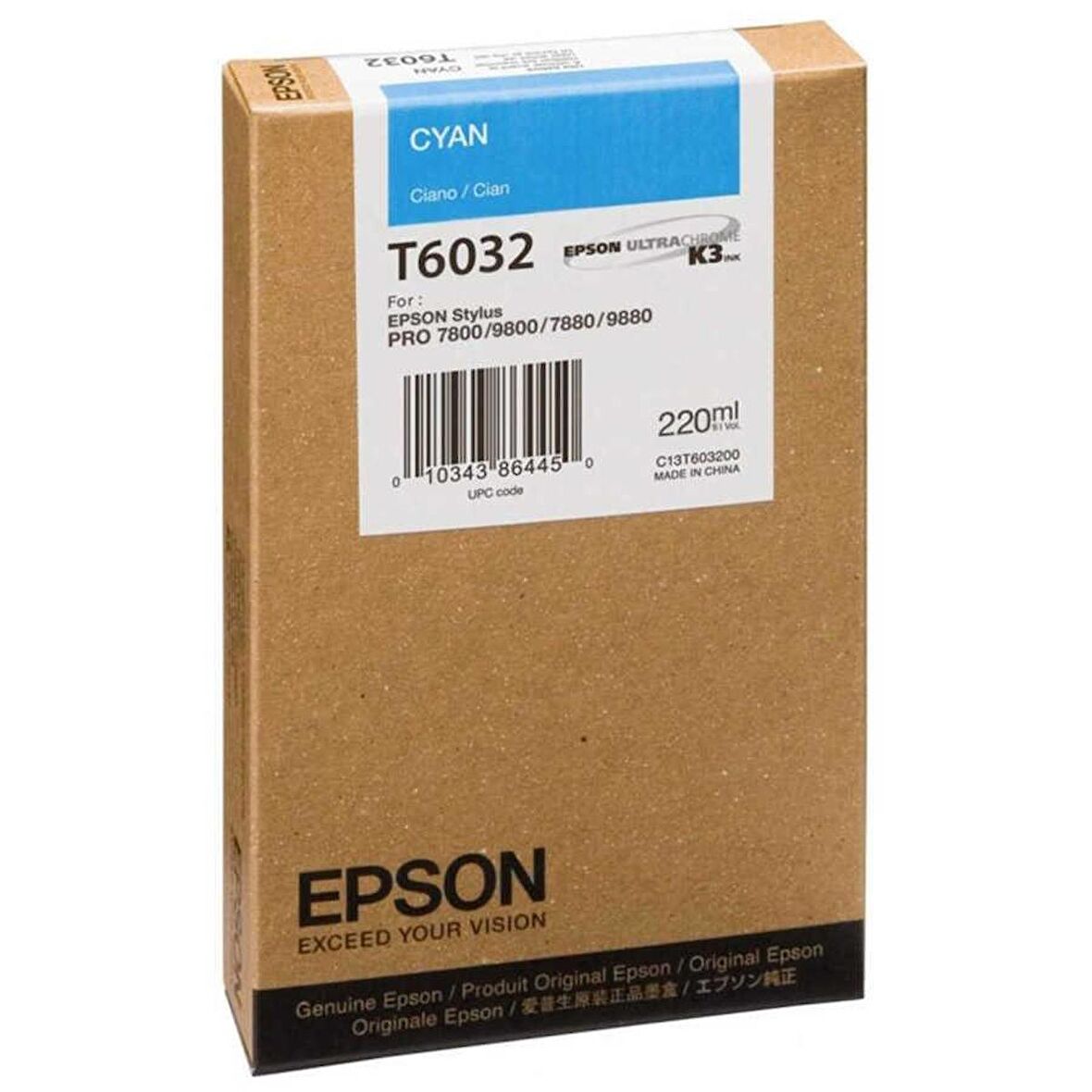 Epson T6032 C13T603200 Mavi Kartuş "Eski Kartuş"