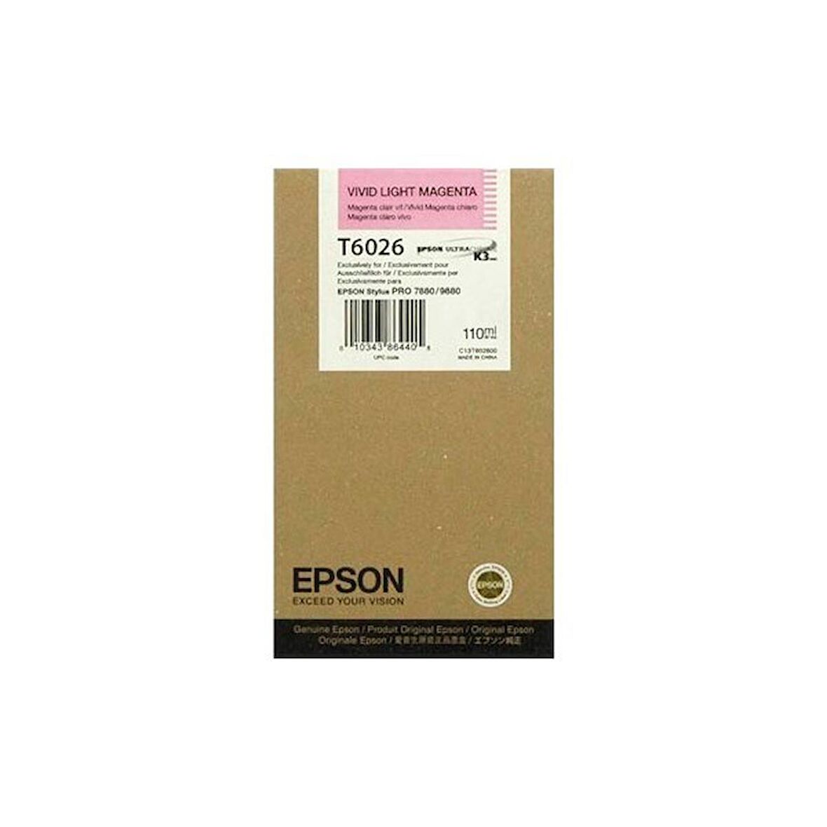 Epson T6026 C13T602600 Açık Kırmızı Kartuş