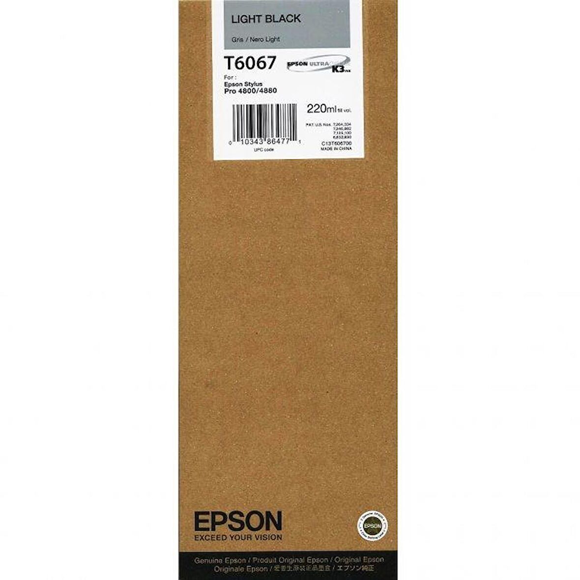 Epson T6067 C13T606700 Açık Siyah Kartuş