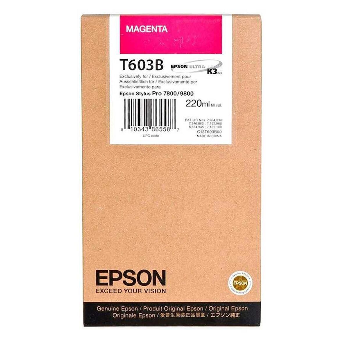 Epson T603B C13T603B00 Kırmızı Kartuş "Eski Tarih"