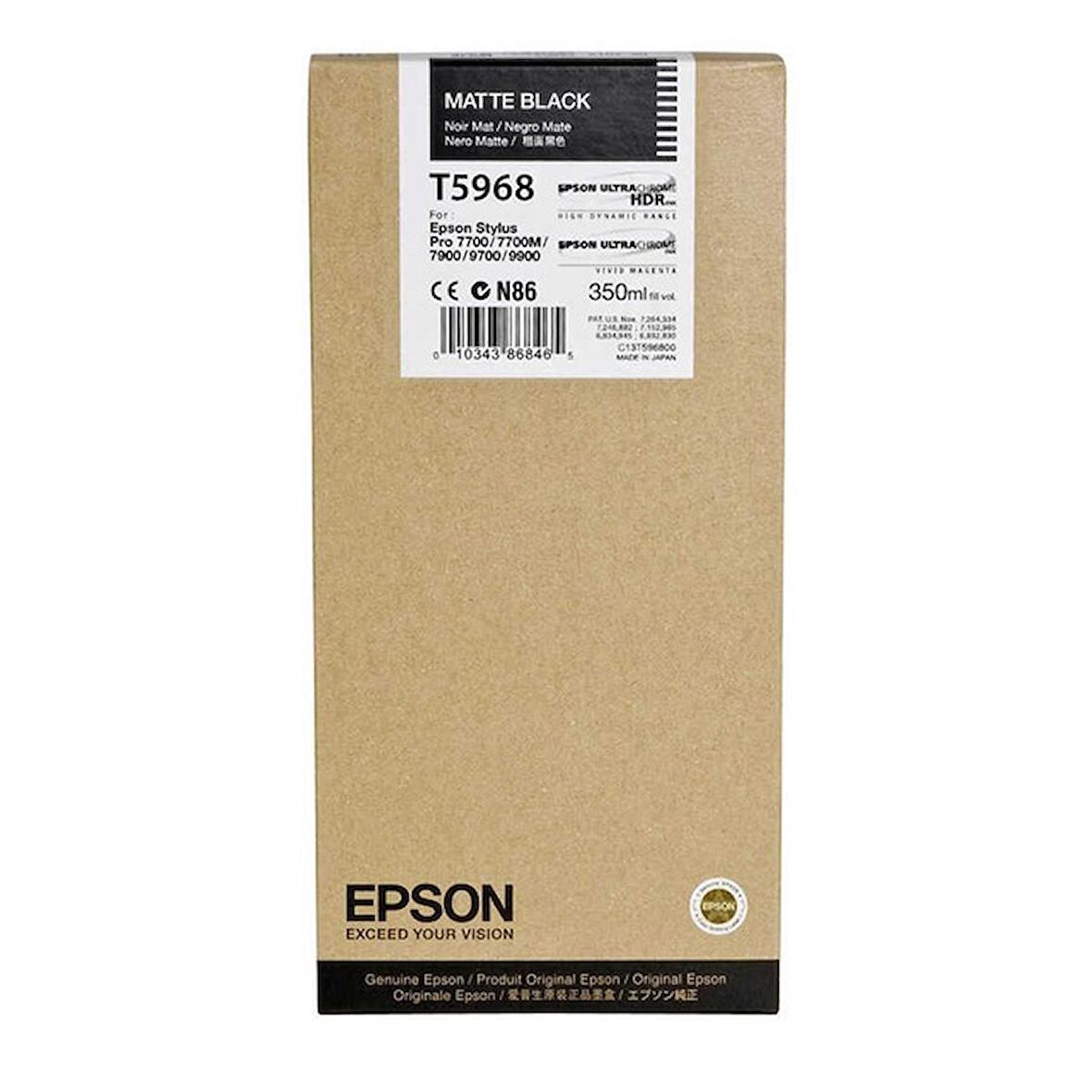 Epson T5968 C13T596800 Mat Siyah Kartuş Pro 7700