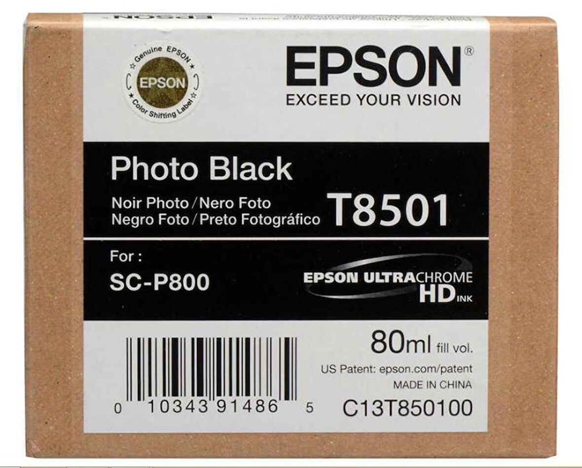 Epson T8501 C13T850100 Foto Siyah Kartuş