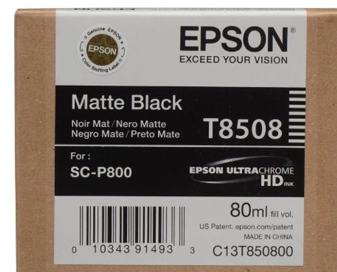 Epson T8508 C13T850800 Mat Siyah Kartuş