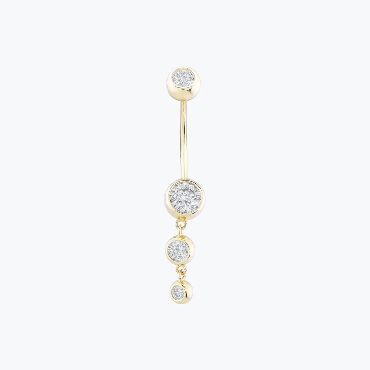 Altın Sallantılı Göbek Piercing