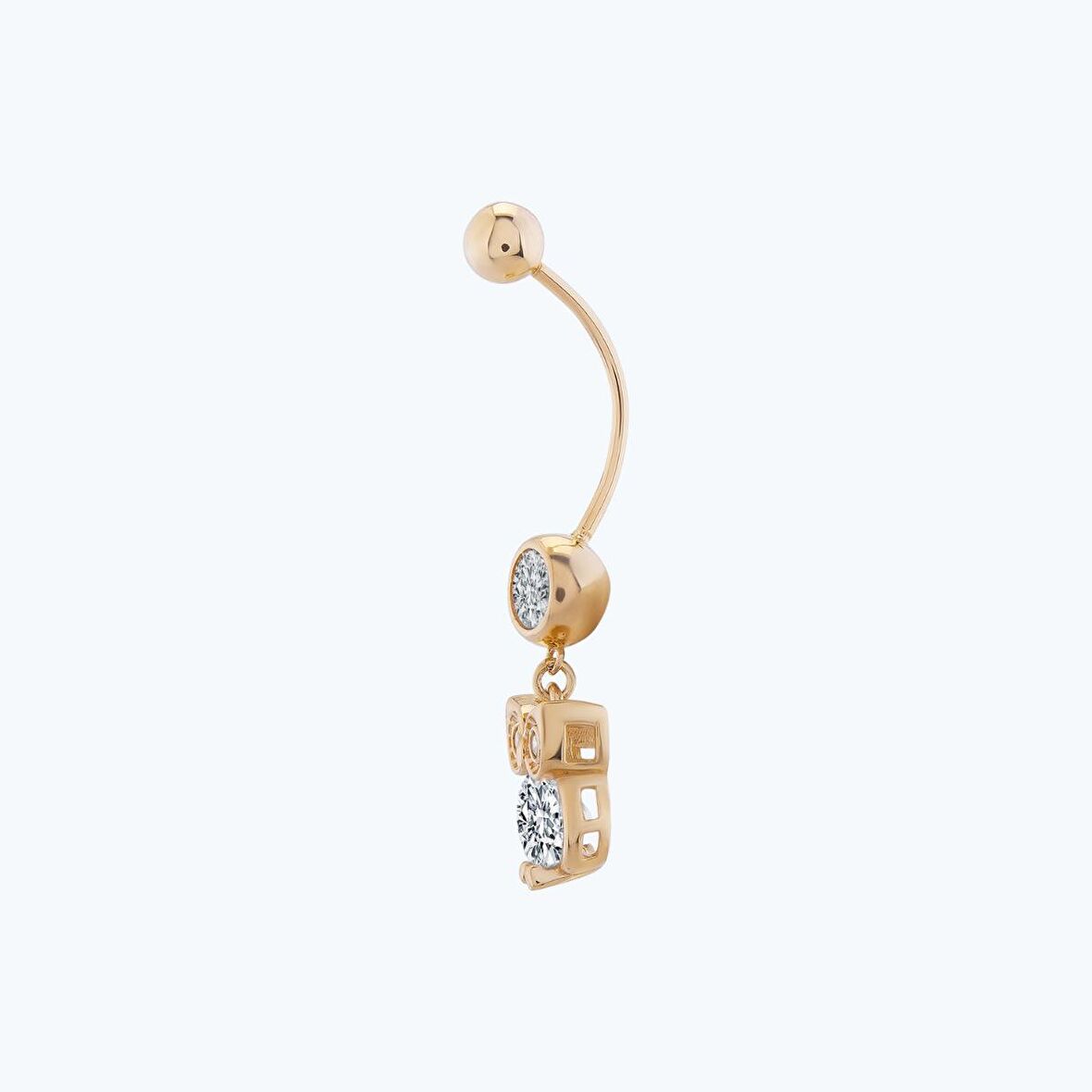 Altın Baykuş Göbek Piercing