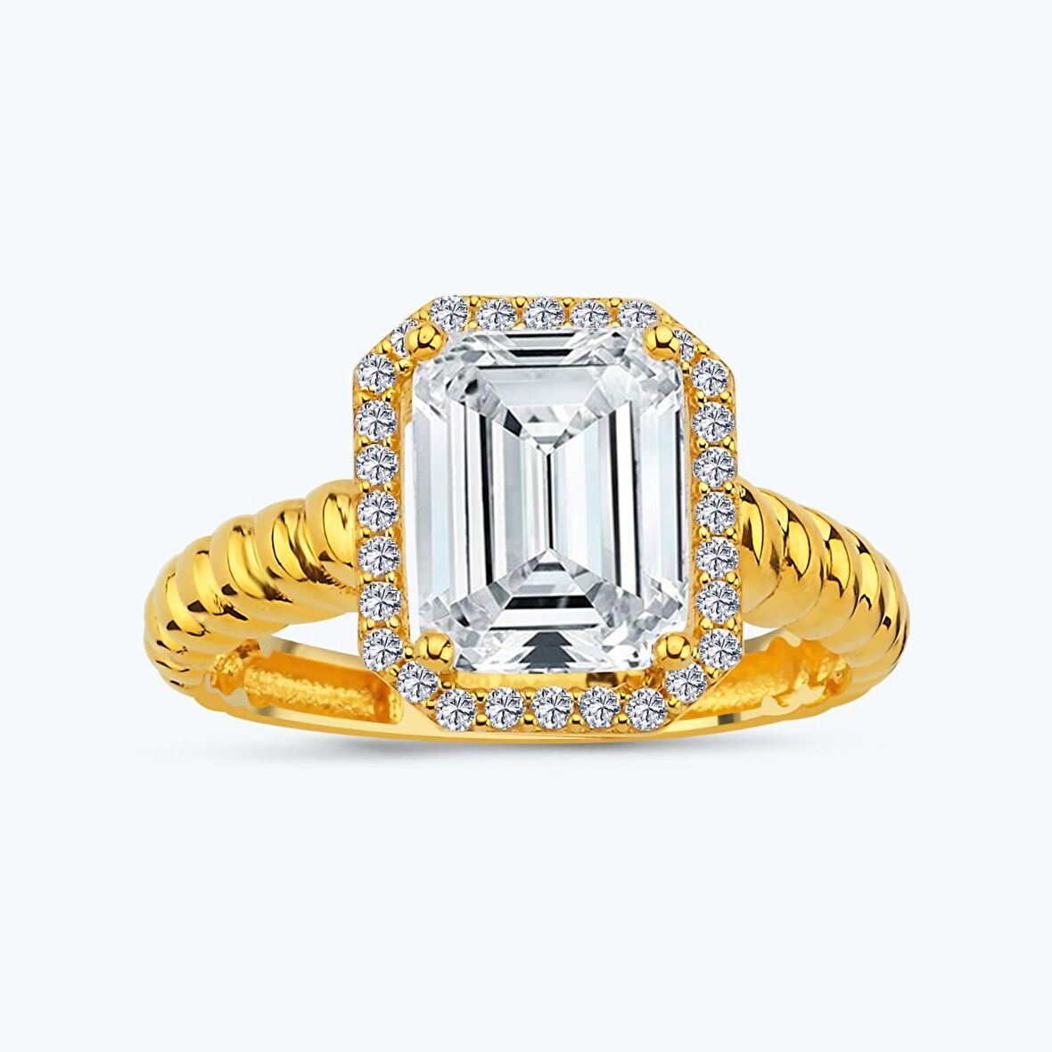 22 Ayar Altın Baget Yüzük