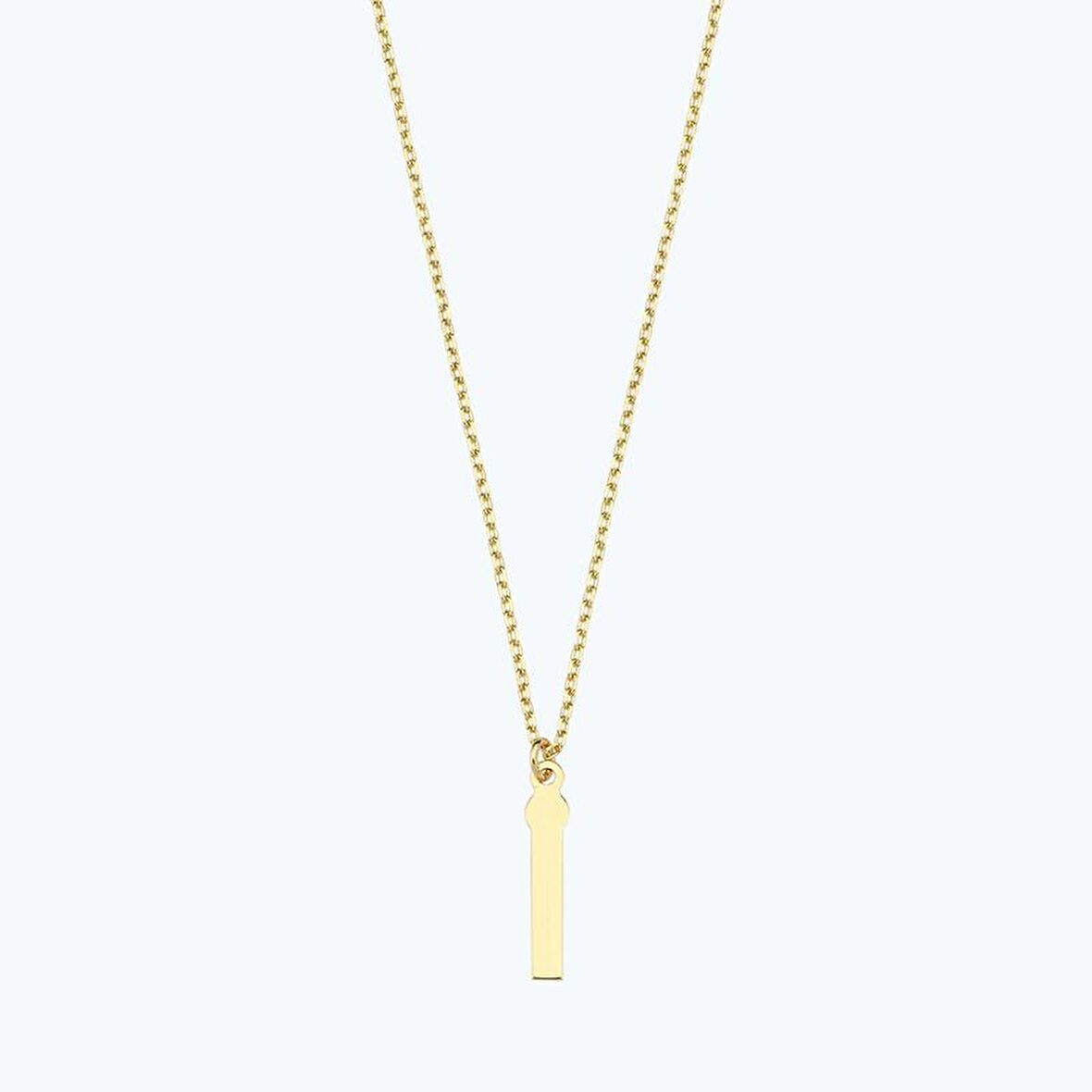 Altın İ Harfi Kolye