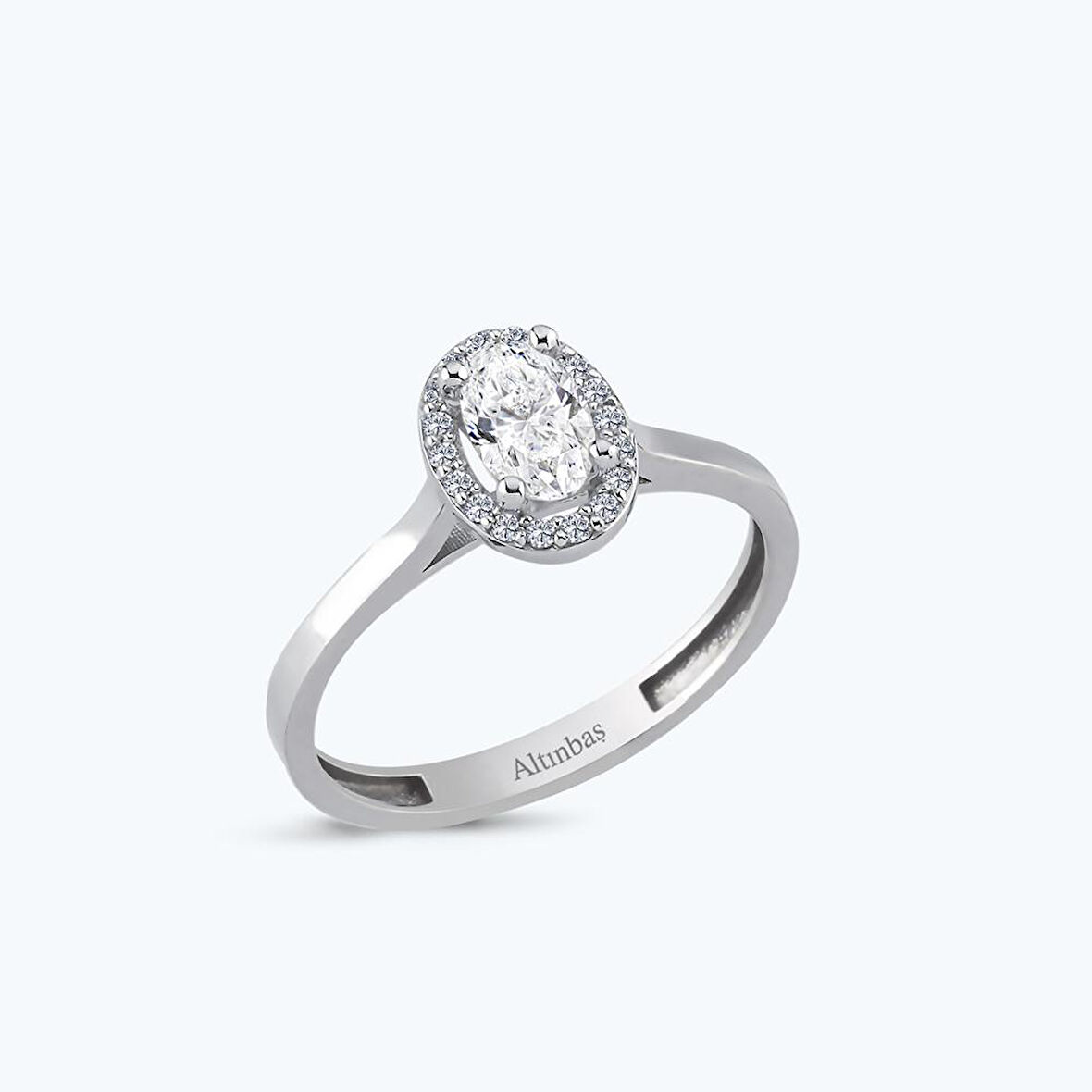 Altın Oval Taşlı Yüzük