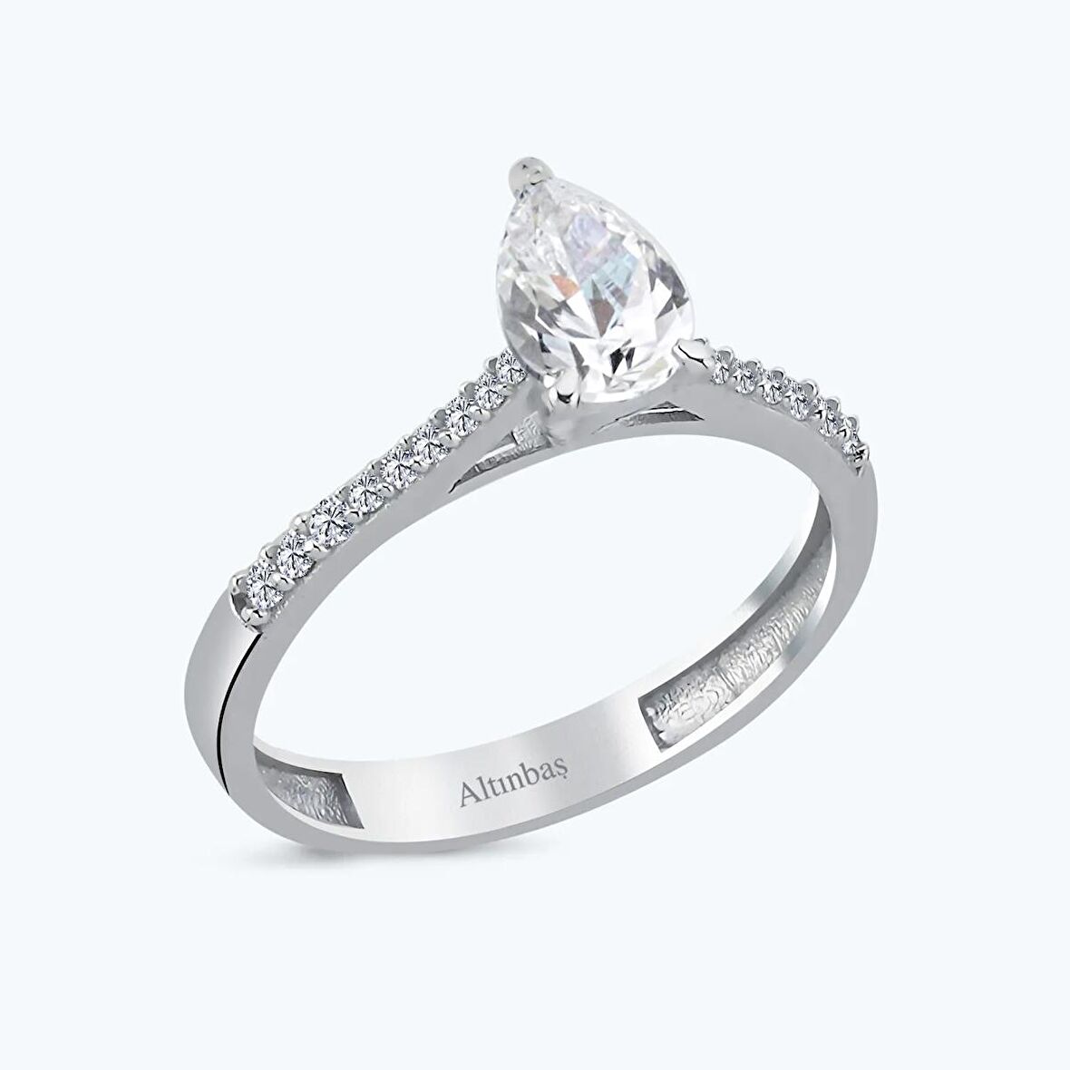 Altın Damla Taşlı Yüzük