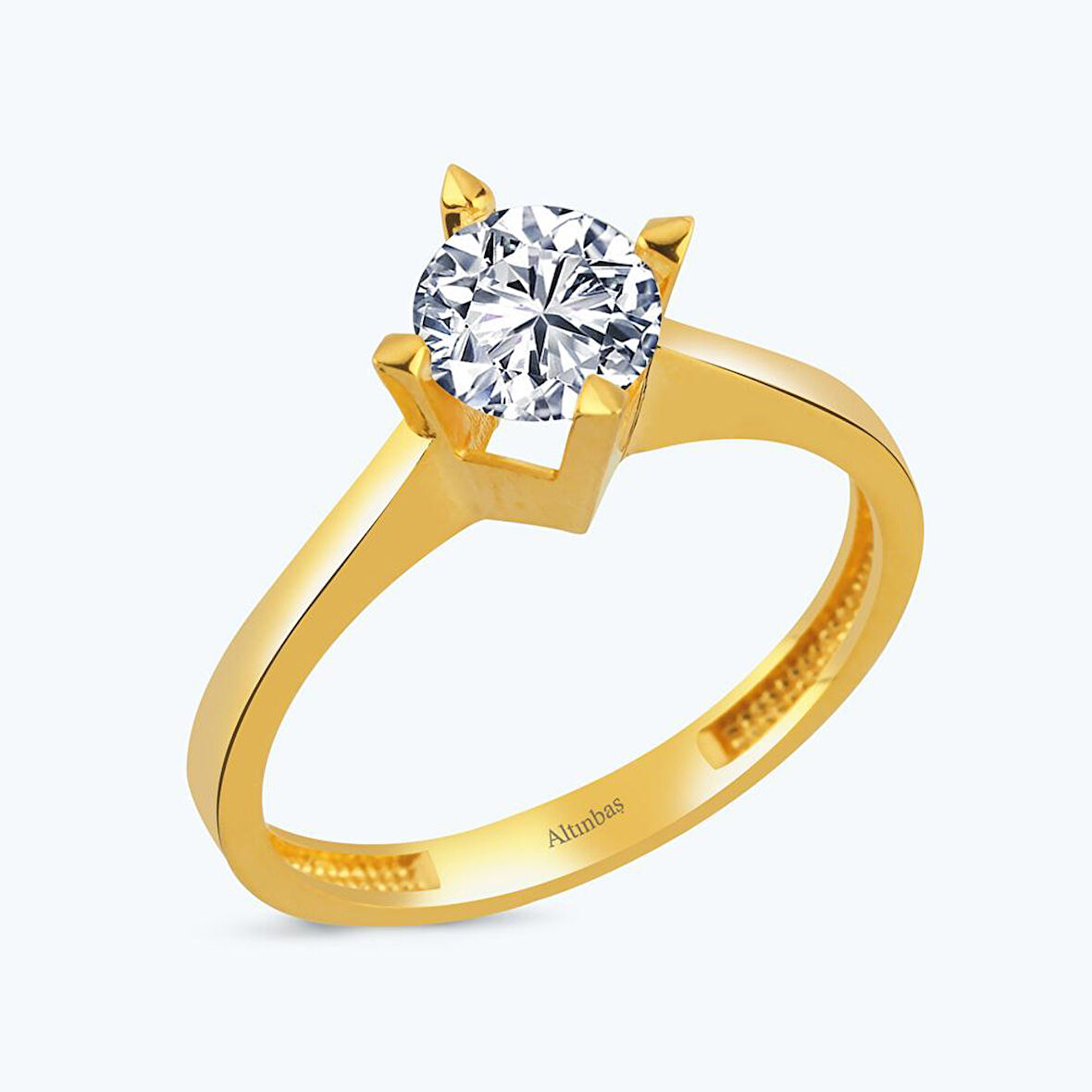 22 Ayar Altın Tektaş Yüzük