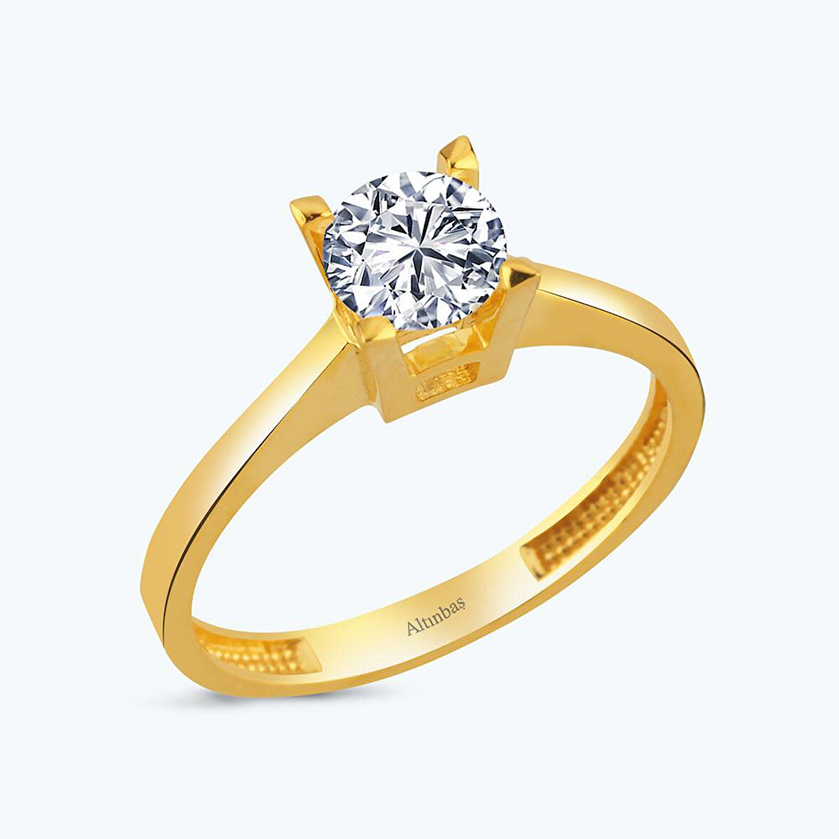 22 Ayar Altın Tektaş Yüzük