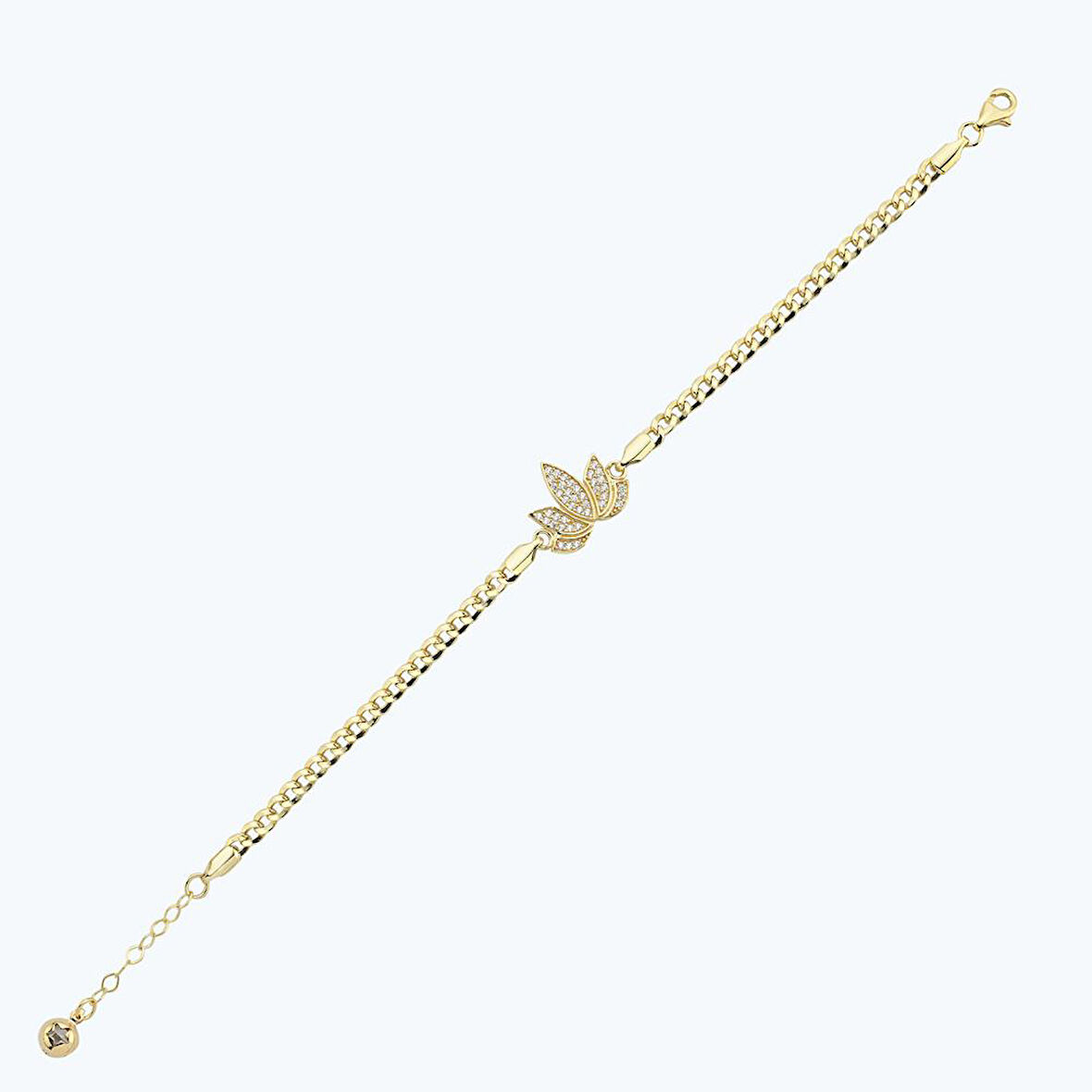 Altın Lotus Zincir Bileklik