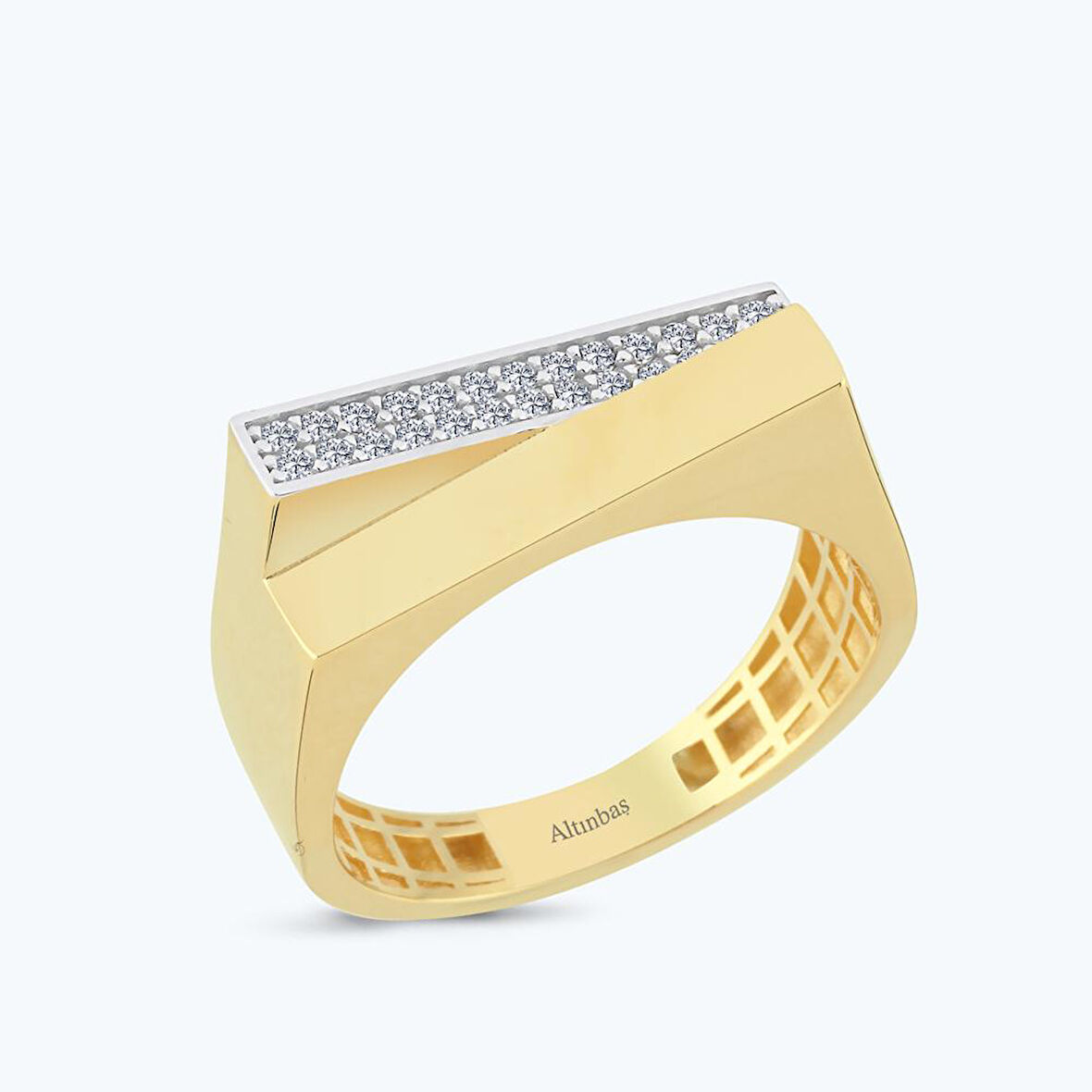 Altın Sıra Taş Yüzük