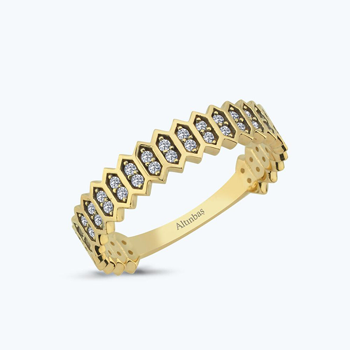 Altın Taşlı Yüzük