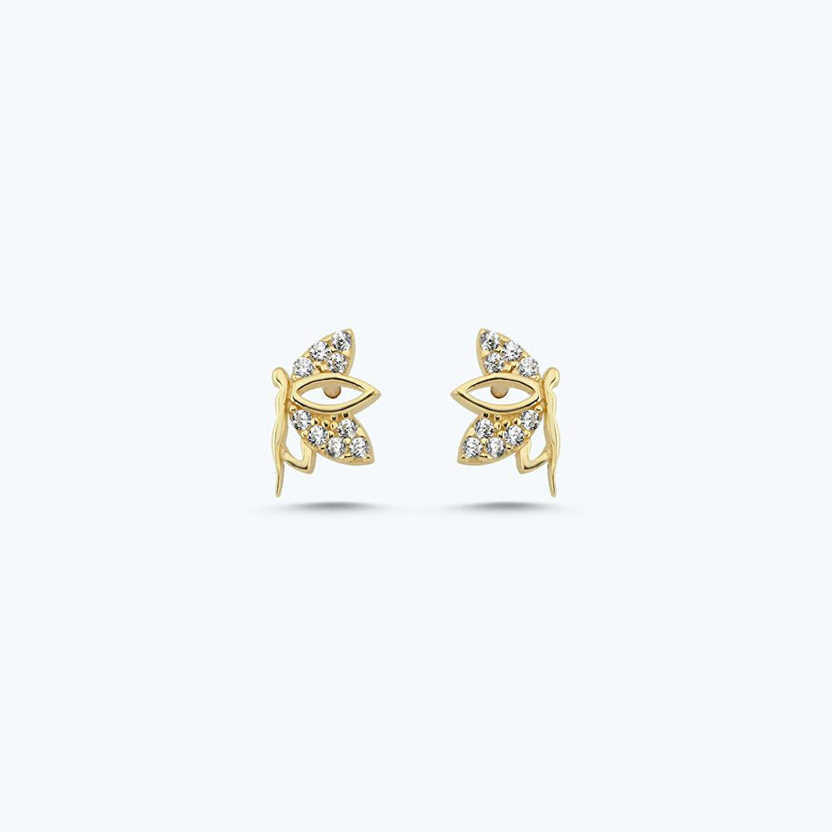 Altın Taşlı Göz Küpe