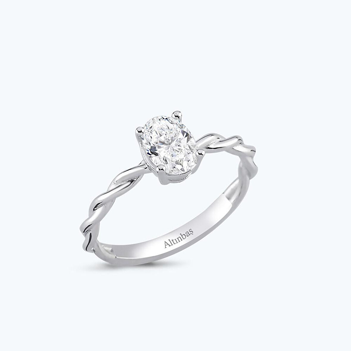 Altın Oval Tektaş Yüzük