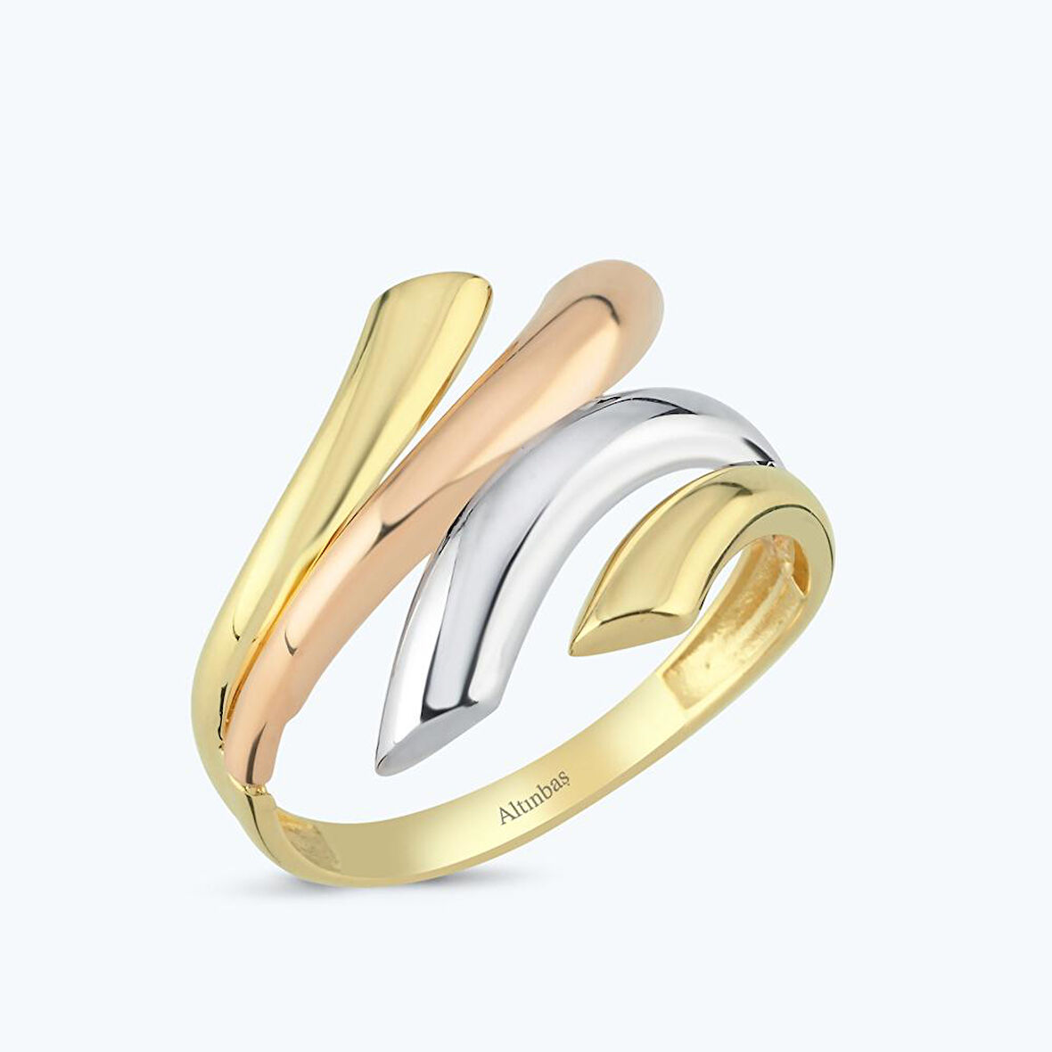 Altın Üç Renk Yüzük