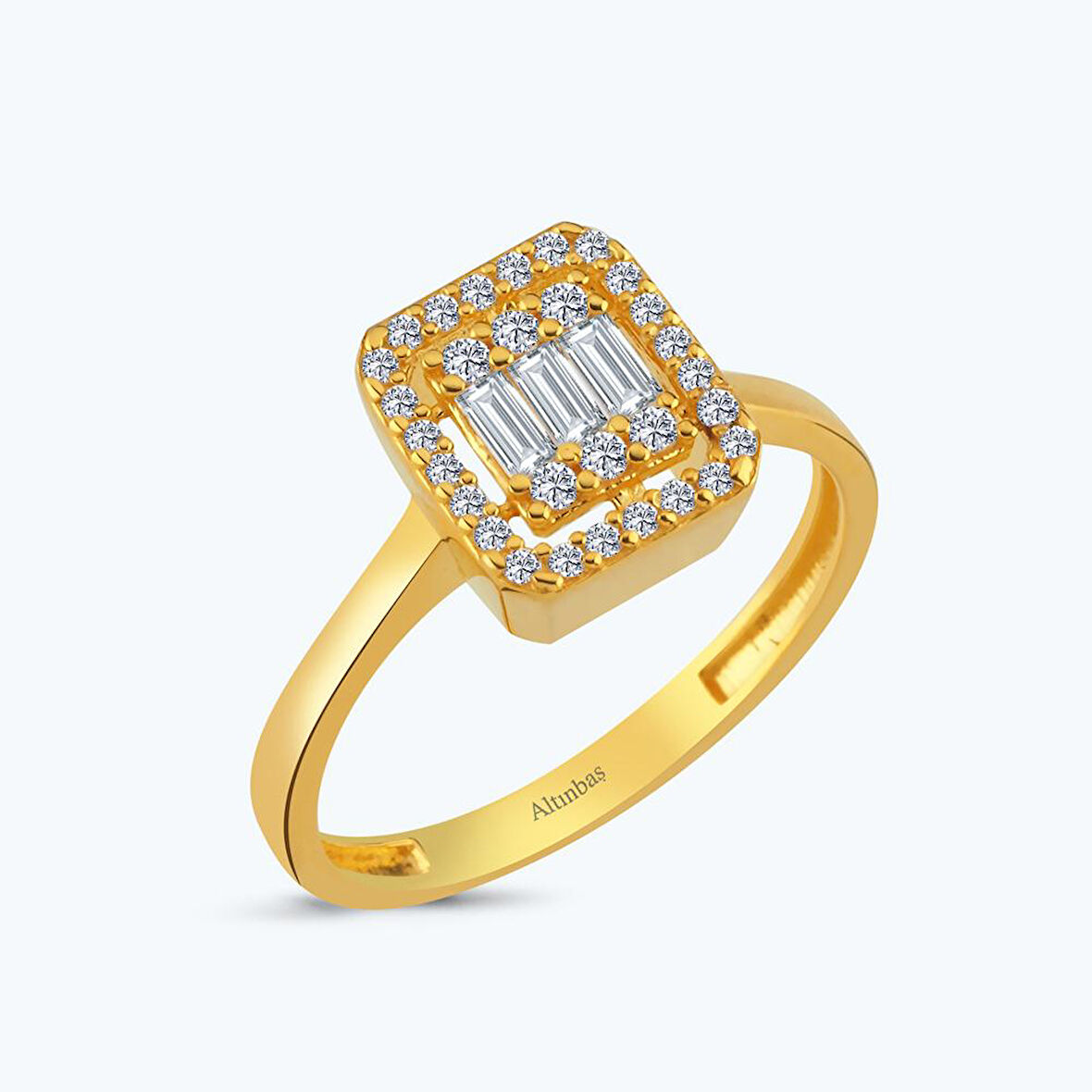 22 Ayar Altın Baget Yüzük