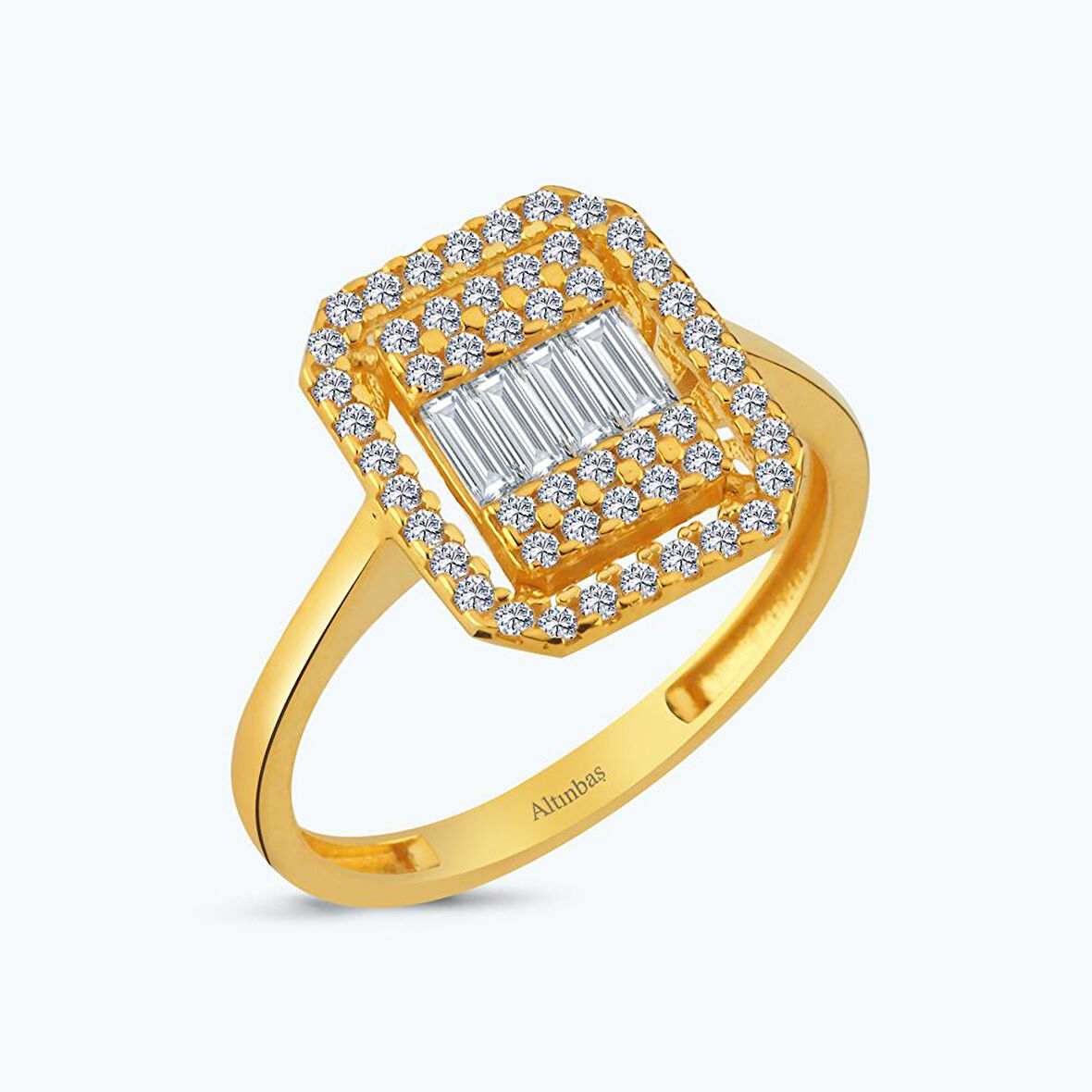 22 Ayar Altın Baget Yüzük