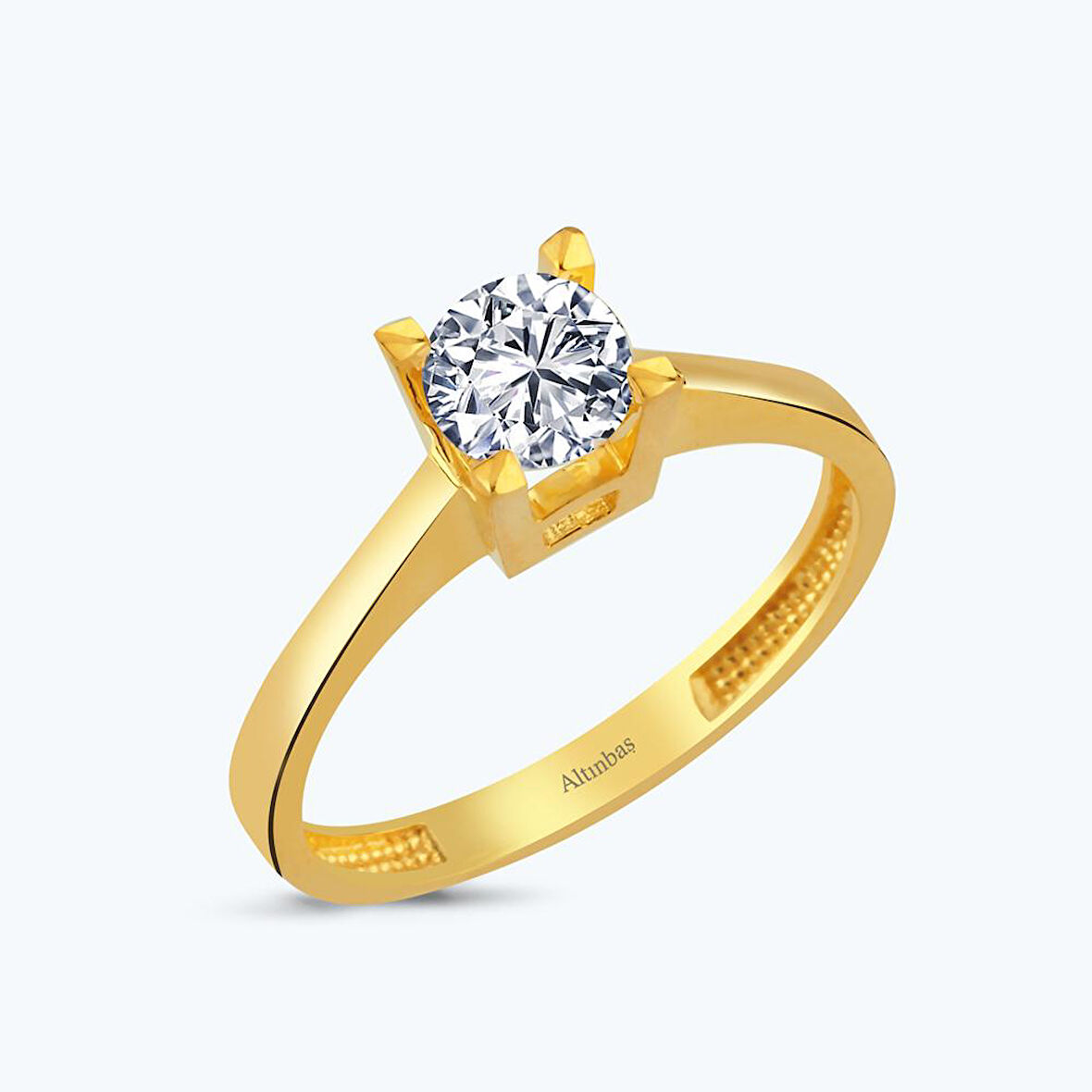 22 Ayar Altın Tektaş Yüzük