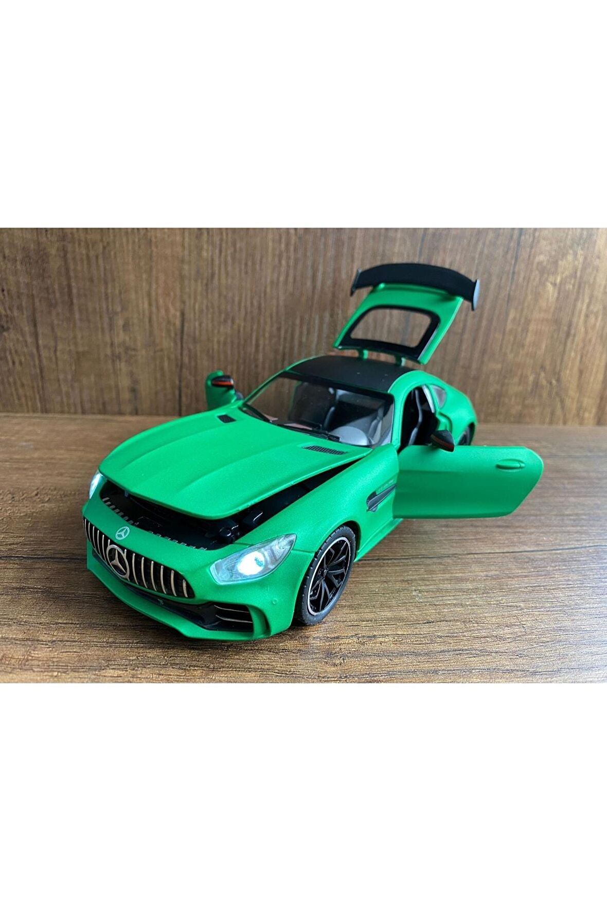 Mercedes Amg Gtr Diecast Mers Model Araba Mercedes Amg Gtr V8 Turbo Yeşil Işıklı Sesli