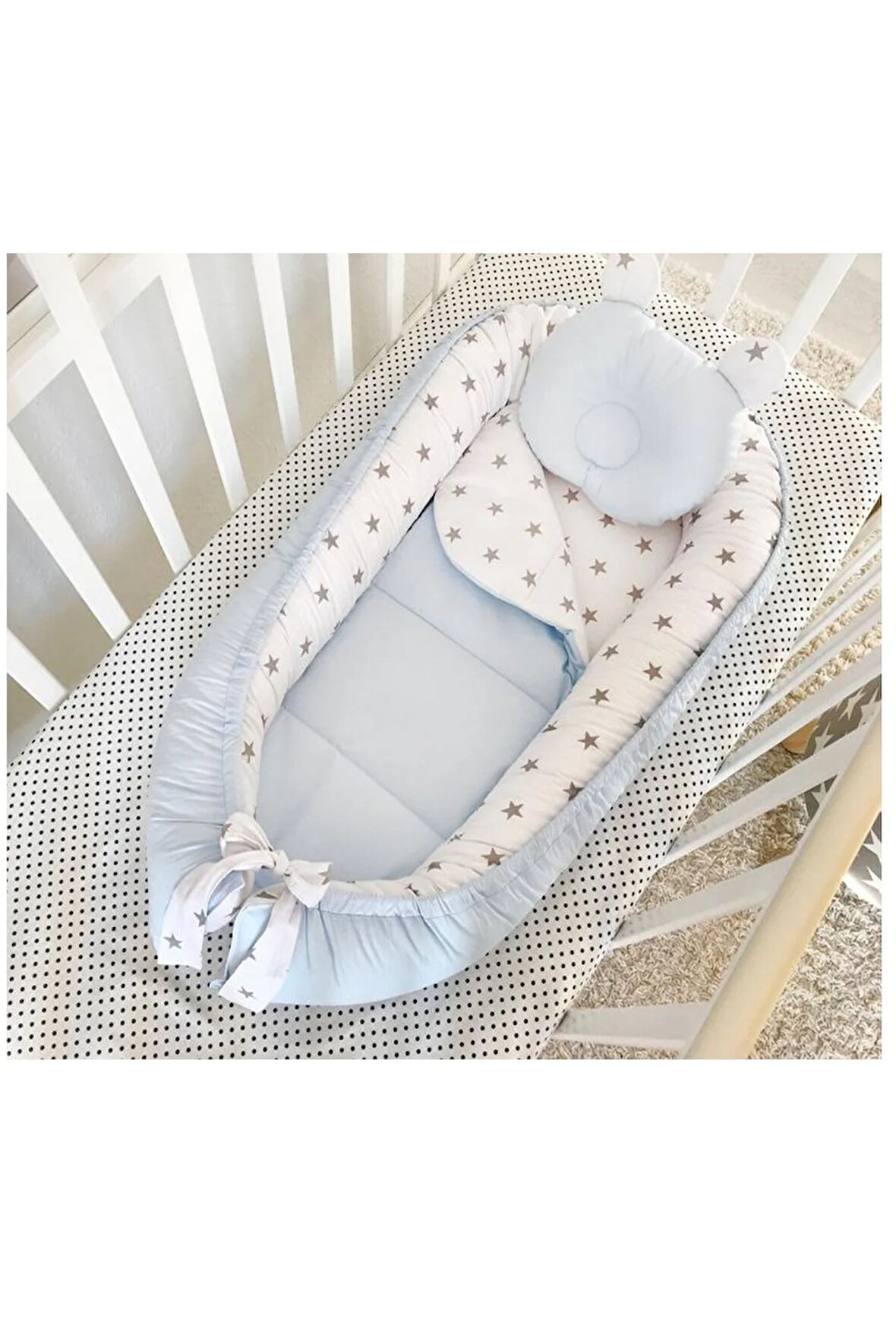 Mavi Içi Yıldız Babynest Lüx Ortopedik Jaju-babynest