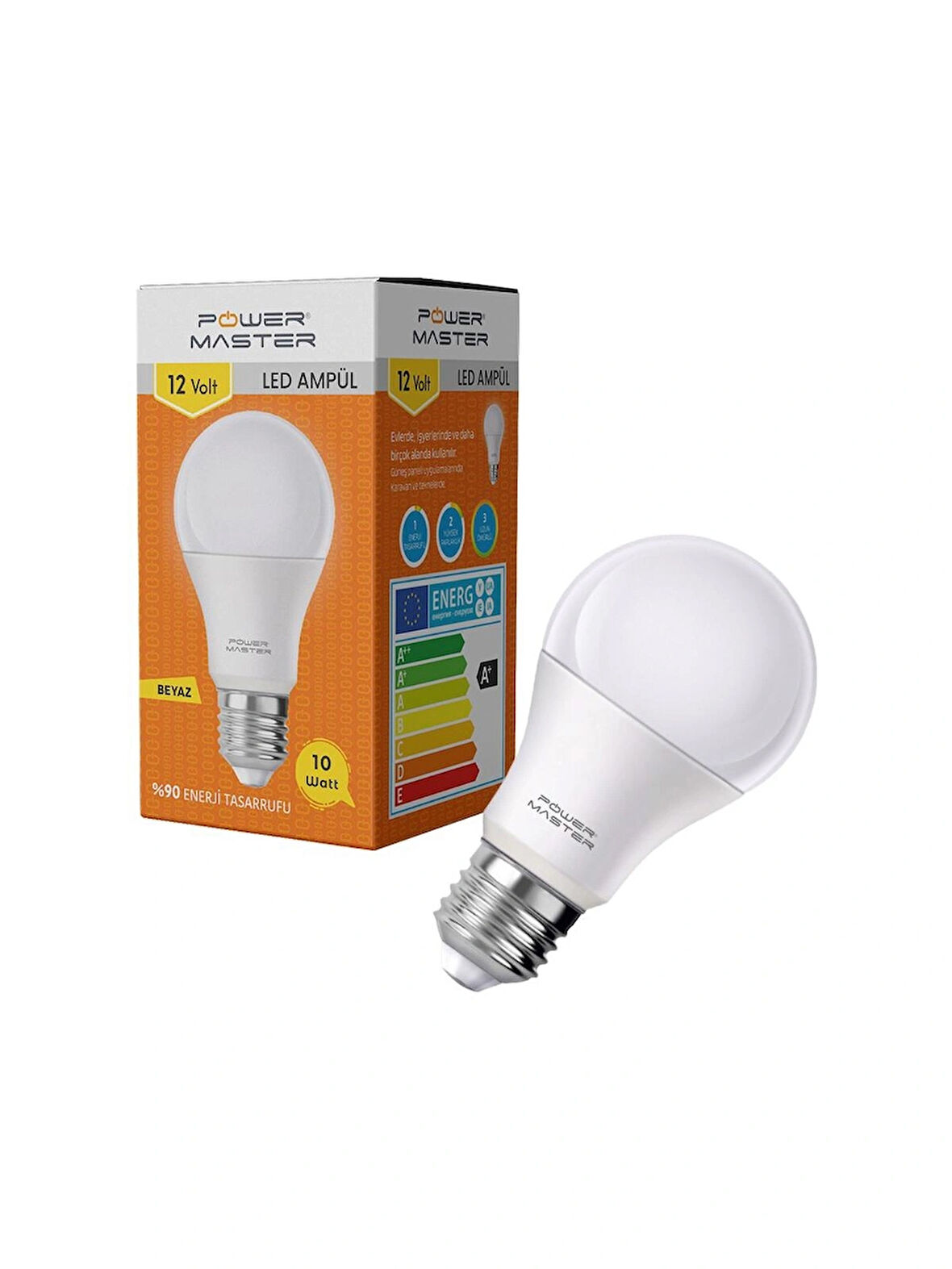 10 Adet-powermaster Pmled-12v E27 850lmn 10watt 12volt Led Ampul