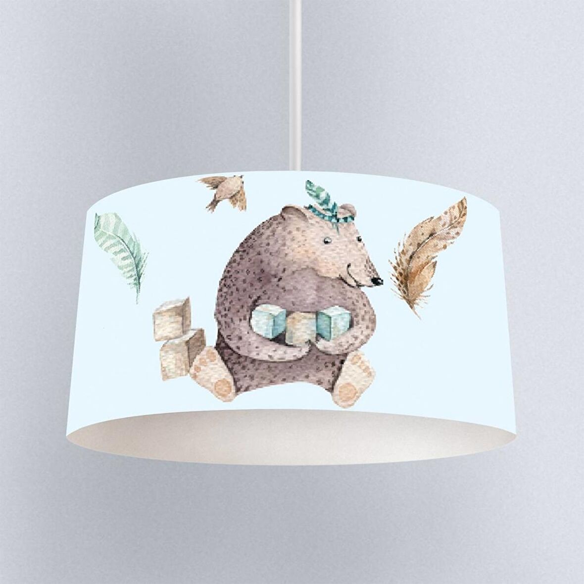 Çocuk Odası Dijital Baskılı Sarkıt Avize Model 128