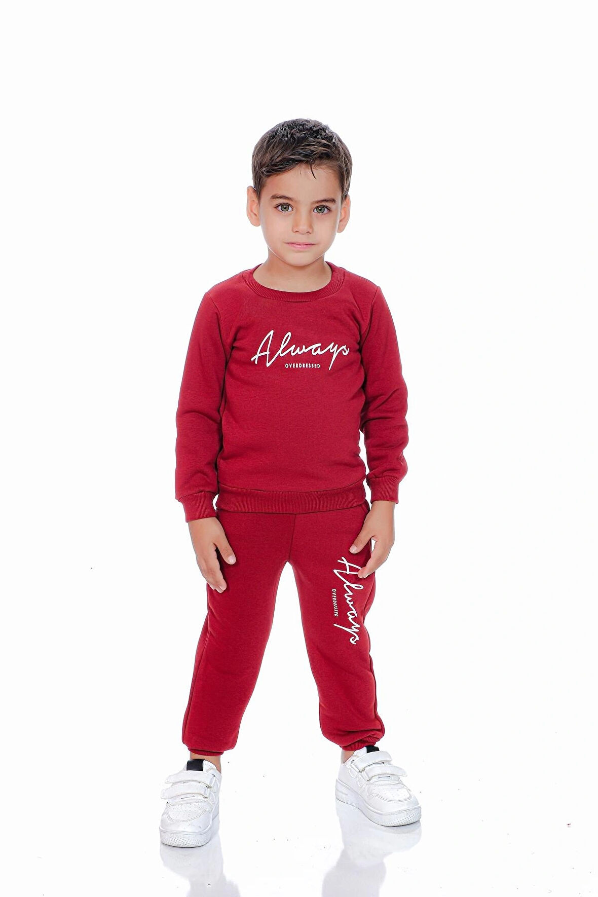 ALWAYS BASKILI ÜÇ İPLİK ÇOCUK EŞOFMAN TAKIM