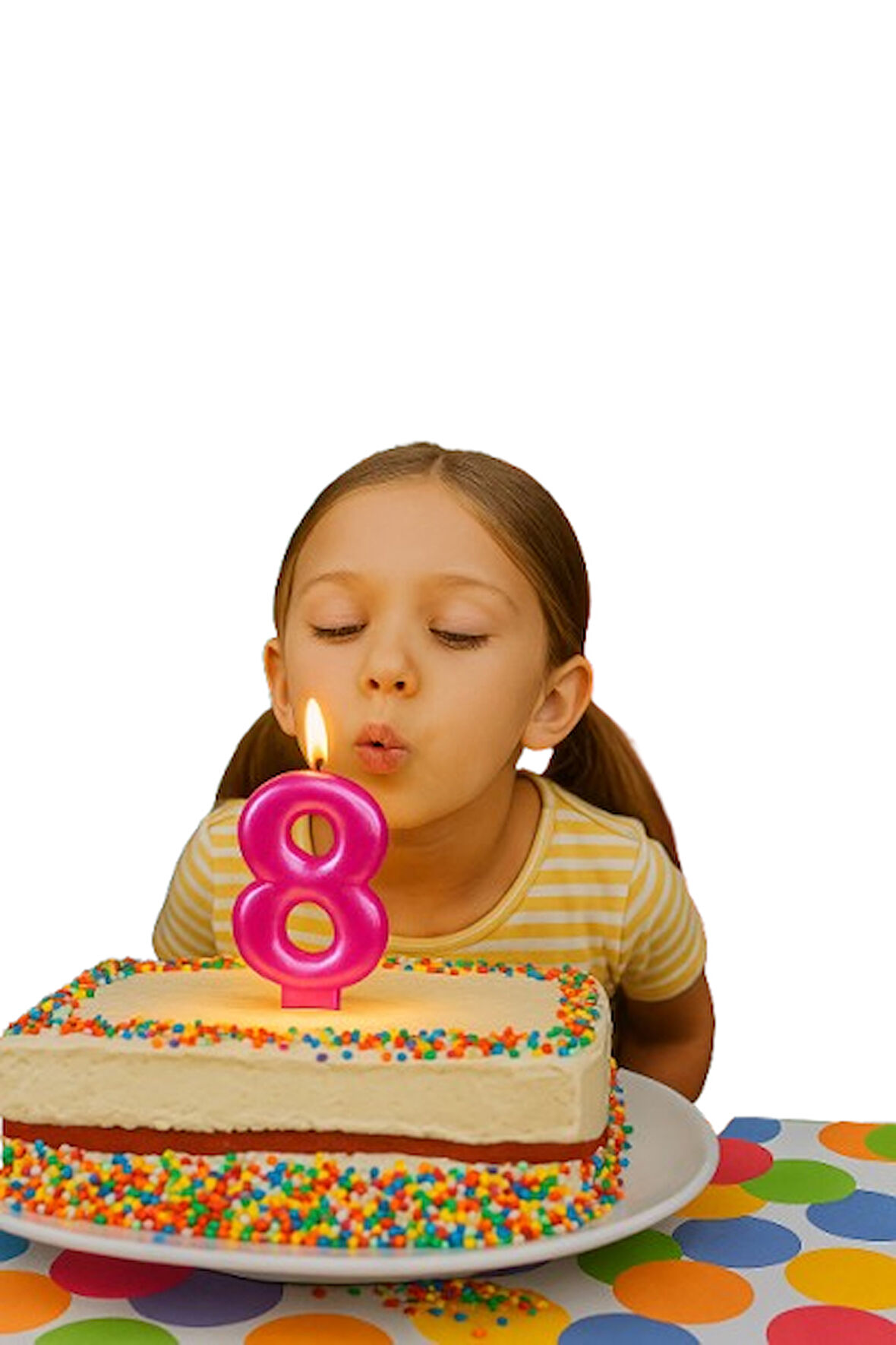 Mum Fuşya Pembe ışıltılı 8 Yaş mumu Koyu Pembe 8cm büyük doğum günü mumu