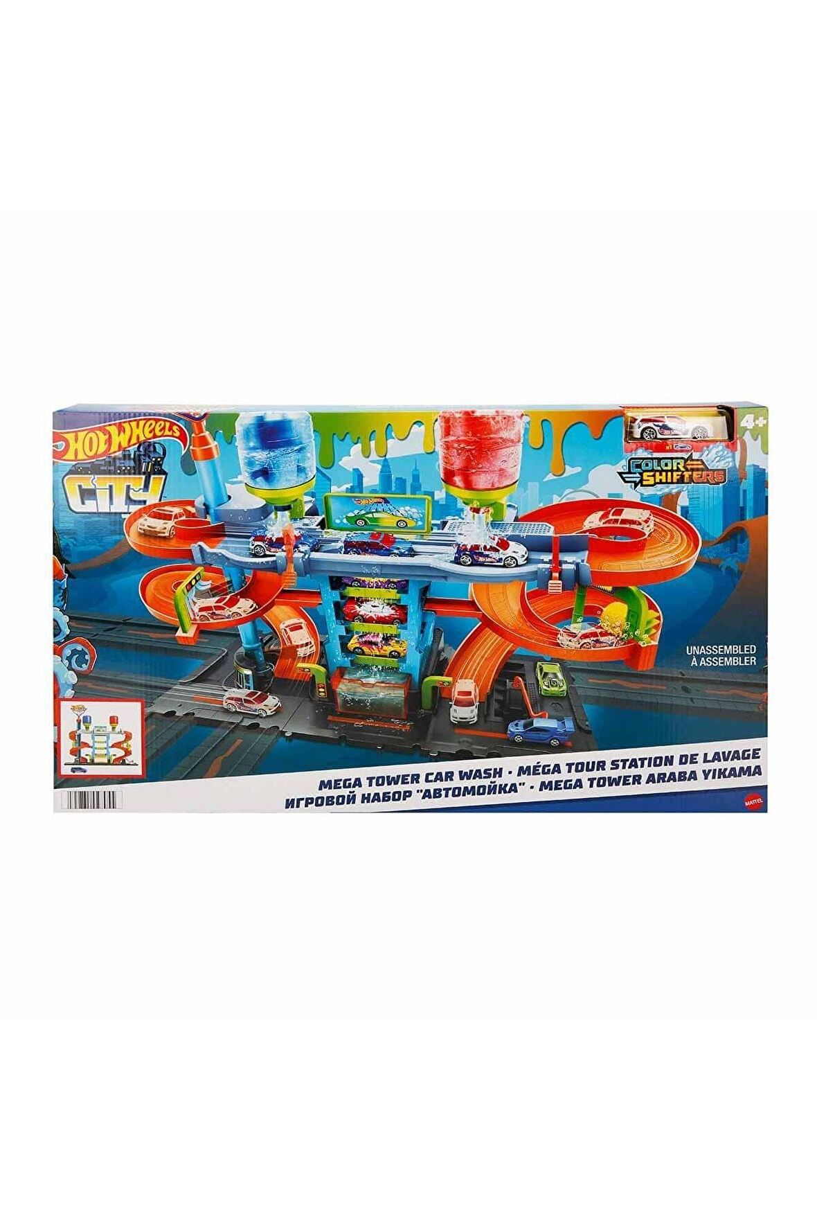 Hot Wheels Cıty Mega Araba Yıkama Renk Değiştiren Arabalar Hot Wheels Yıkama Seti