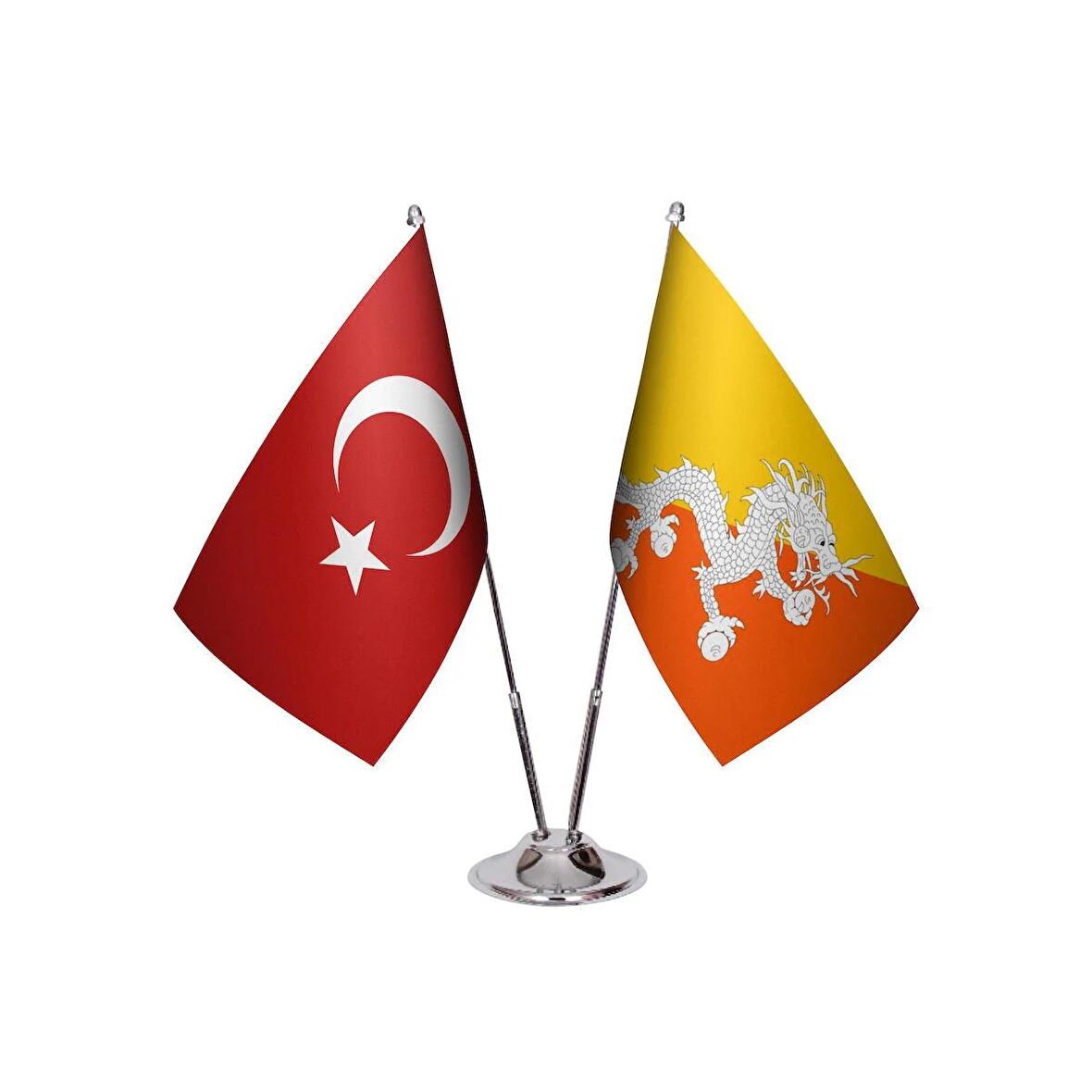 Bhutan İkili Masa Bayrağı