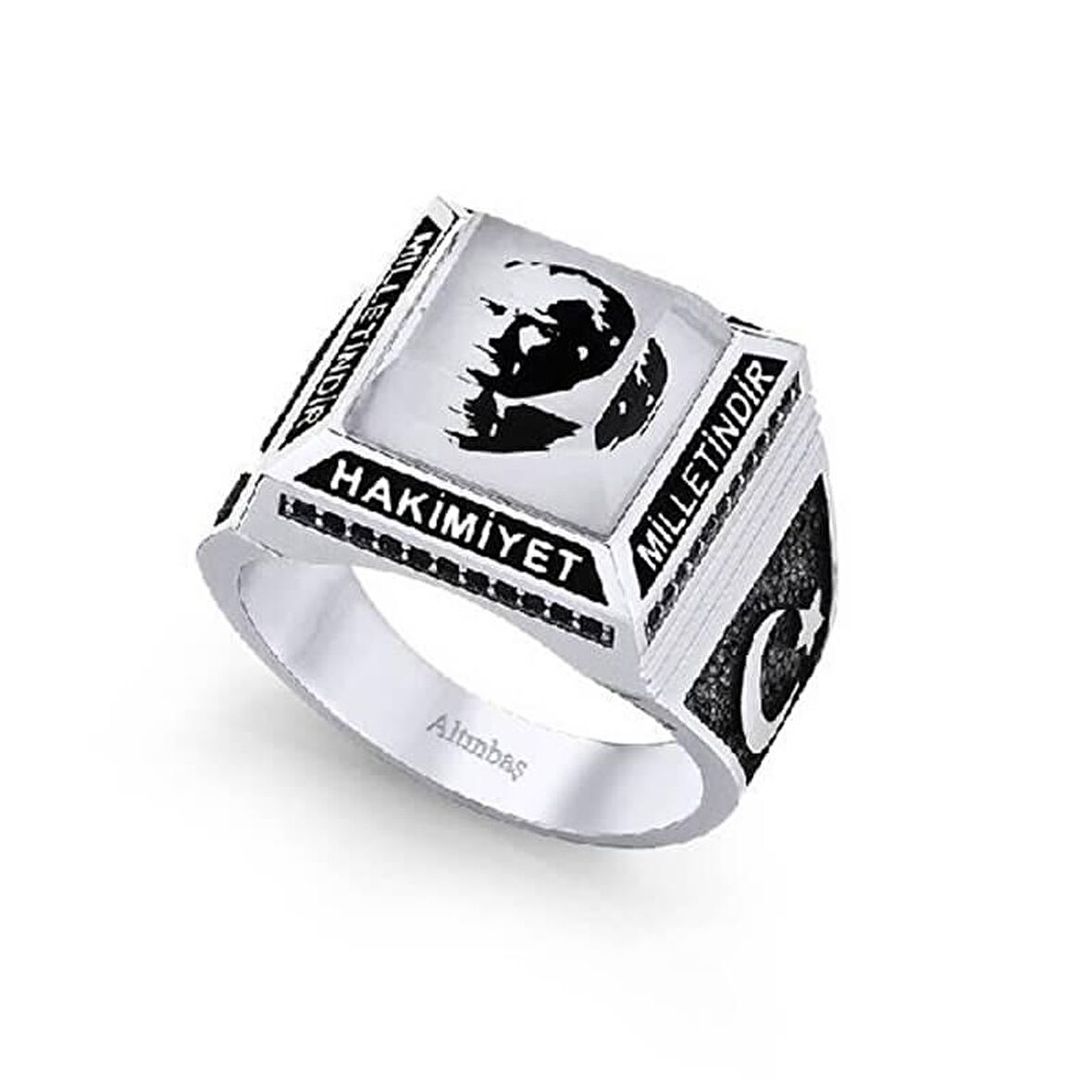 Altın Hakimiyet Milletindir Erkek Yüzük