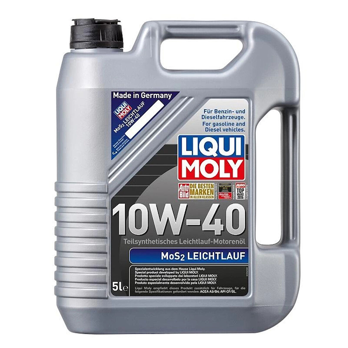 Liqui Moly 10W40 Motor Yağı Kısmi Sentetik Mos2'Li Leichtlauf 5 Litre (2184) 10W-40 Motor Yağı