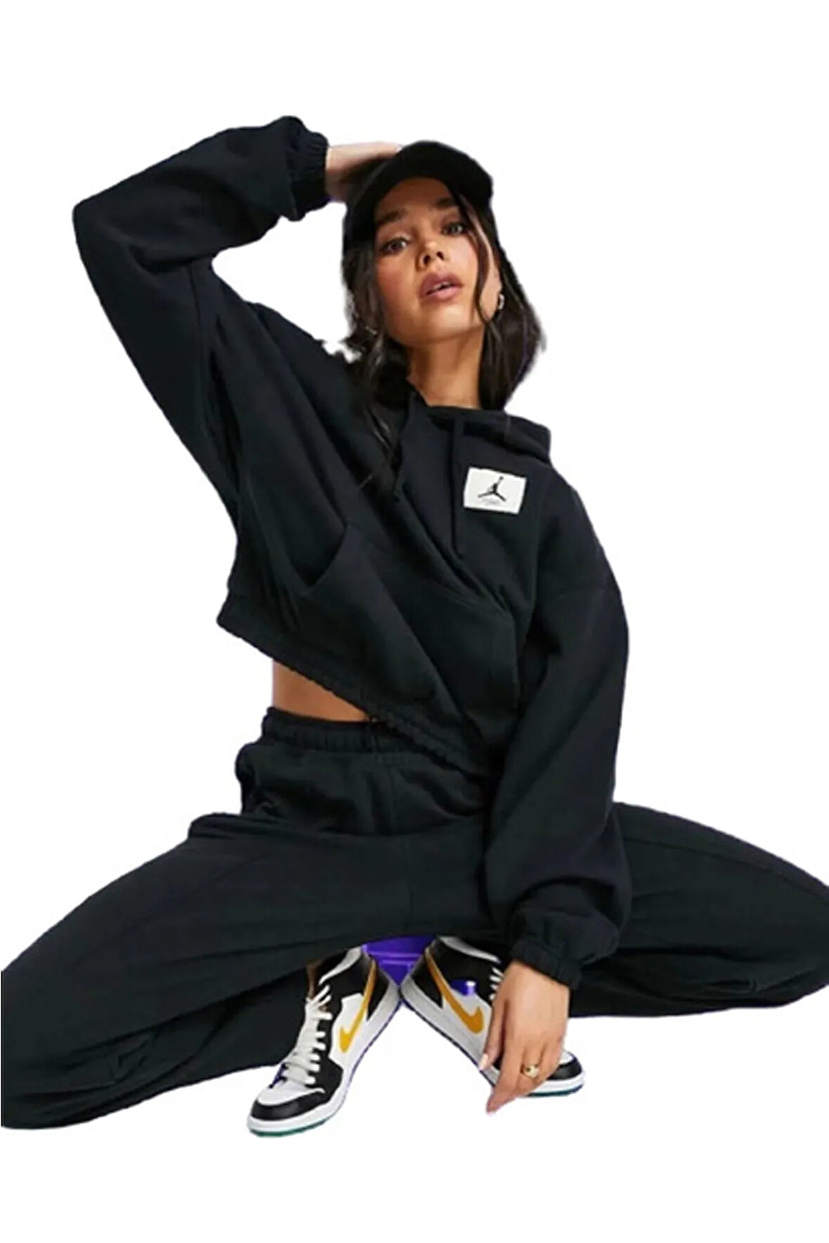 Jordan Essential Fleece Hoodie Kadın Sweatshirt-dd6998-010(bir Beden Küçük Almanızı Öneririz)