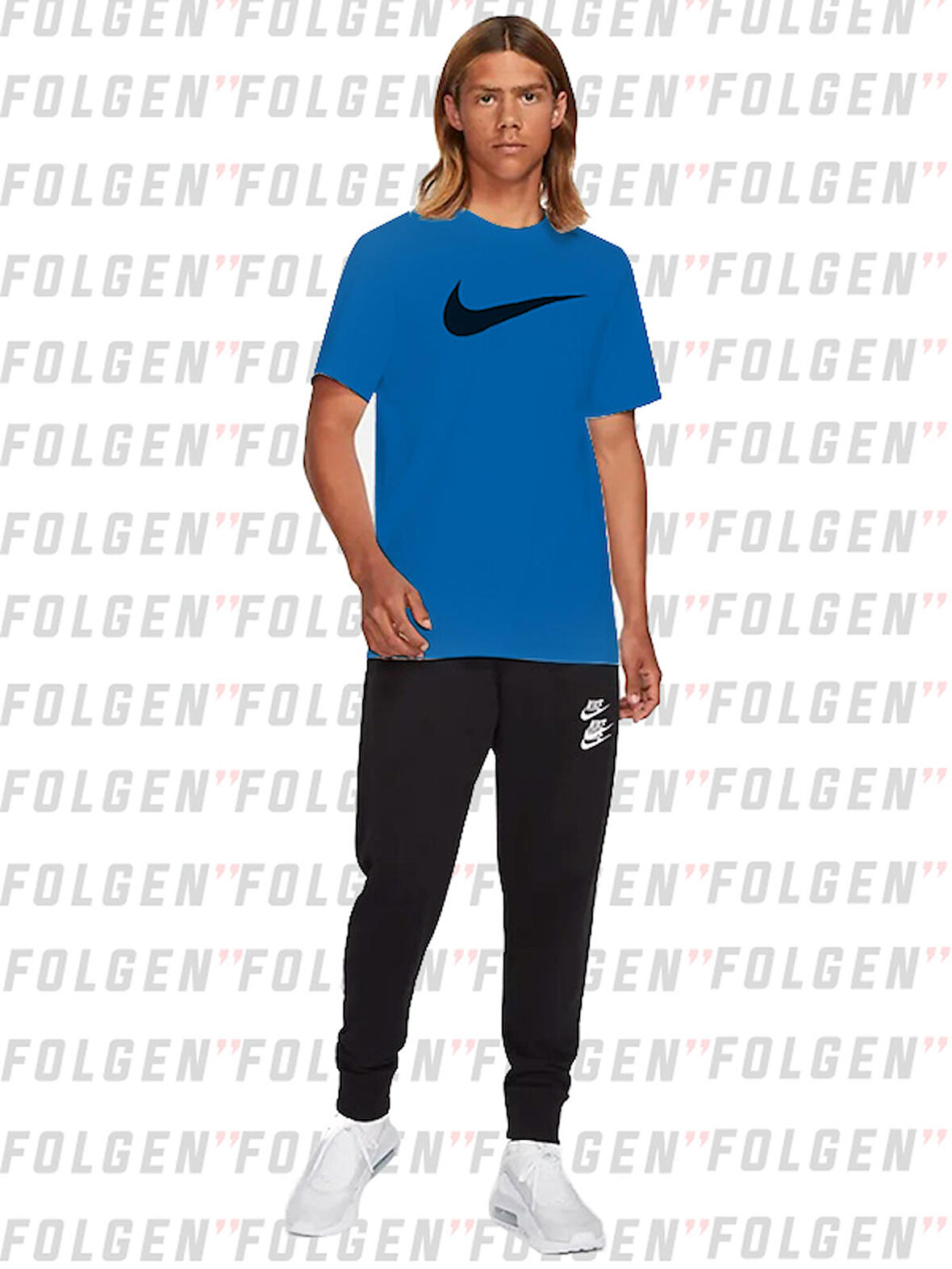 Nike Chest Swoosh T-Shirt Blue Erkek Tişört