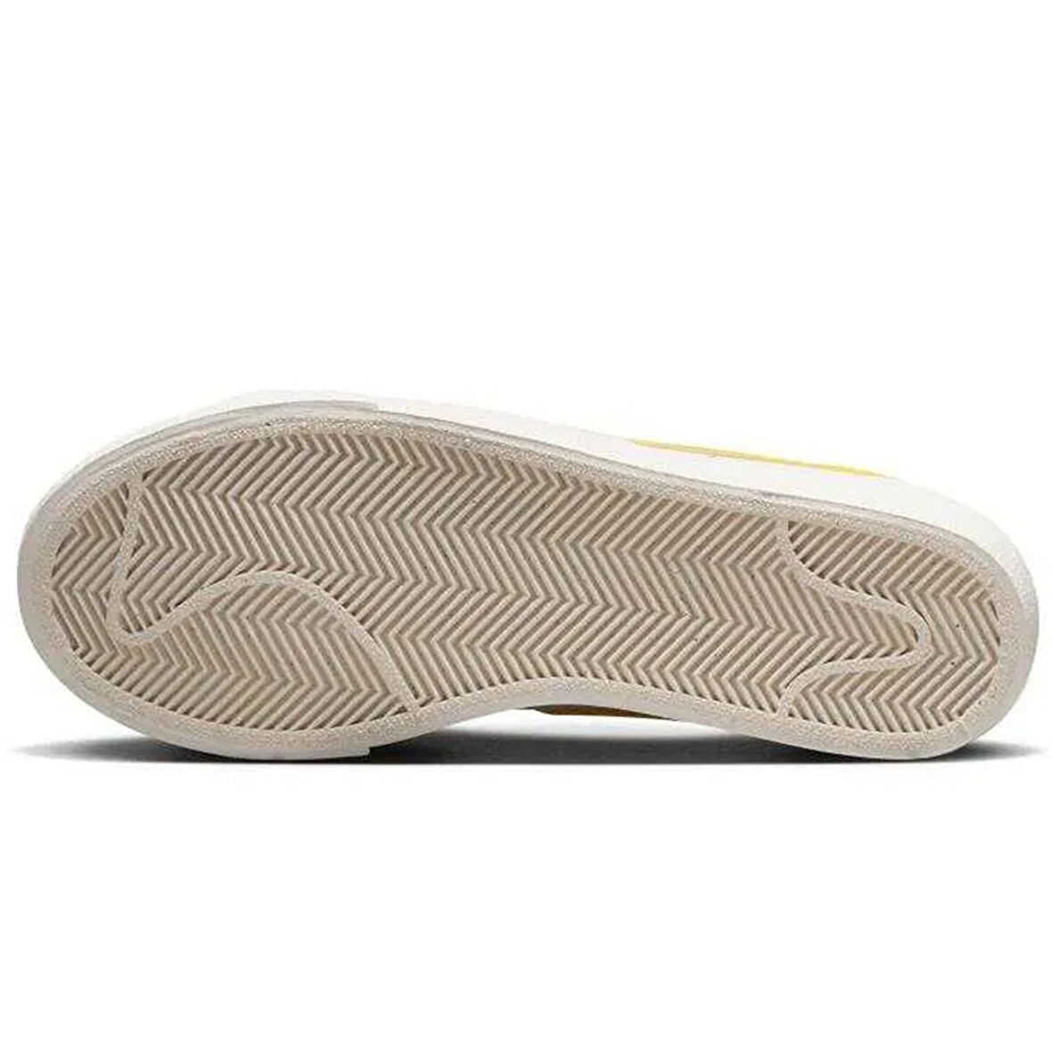 Nike Blazer Platform Leather Unisex Sneaker Hakiki Deri Beyaz-Sarı Günlük Spor Ayakkabı 3cm