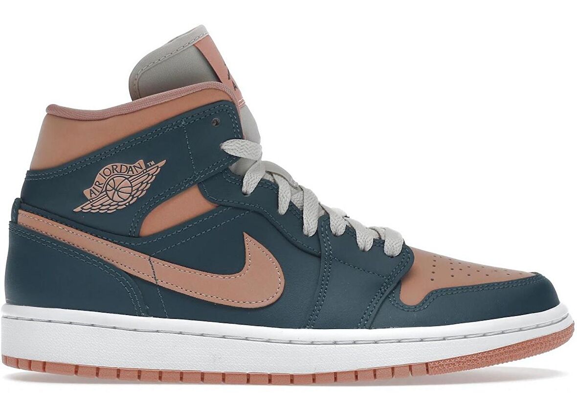 Air Jordan 1 Mid Dark Teal Green BQ6472-308 Kadın Spor Ayakkabı