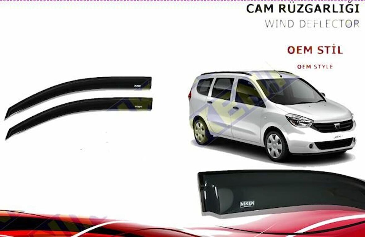 Dacia Lodgy Cam Rüzgarlığı 2013 Sonrası Niken 2li (Kromsuz Model)