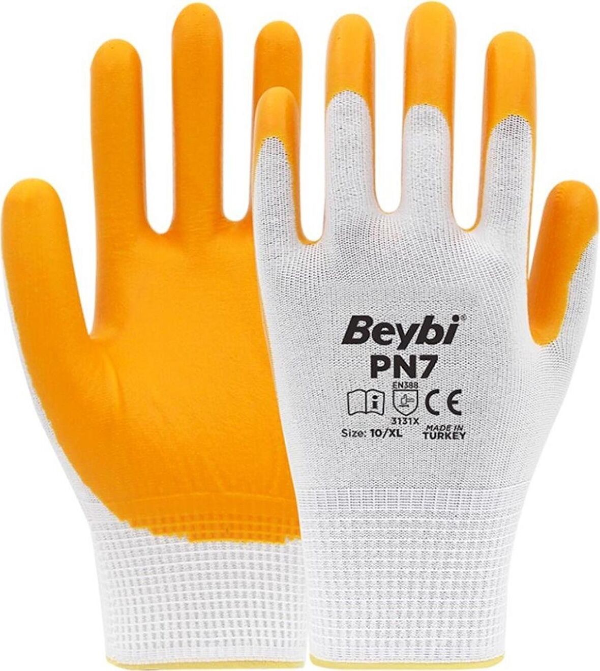 Beybi Pn7 Yarı Nitril Kaplama Polyester Eldiven 10/xl 1 Çift